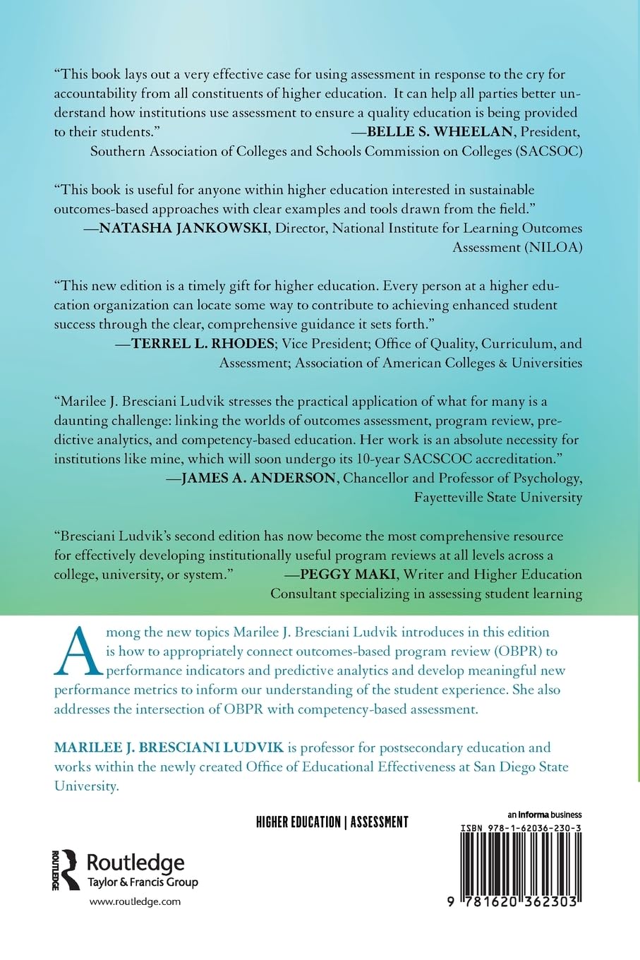 Outcomes-Based Program Review: Closing Achievement Gaps In- and Outside the Classroom With Alignment to Predictive Analytics and Performance Metrics