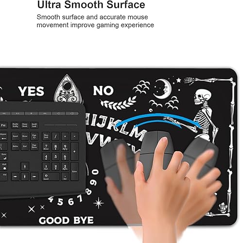 Miniatura 6 de Alfombrilla de mouse extendida para juegos de 35.4 x 15.7 pulgadas, alfombrilla de mouse retro vintage grande XXL, base de goma antideslizante,