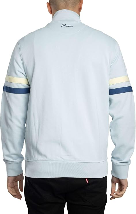 ellesse Men's Roma Track Jacket, Light Blue/Blue, XL