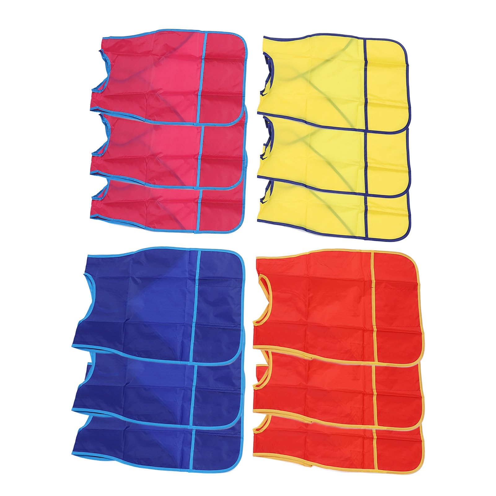 12 Pezzi Grembiuli da Arte per Bambini Grembiuli da Pittura in Nylon Senza Maniche Sigillato Indumenti Protettivi Artigianali con Tasca Frontale per Bambini Piccoli Attività di