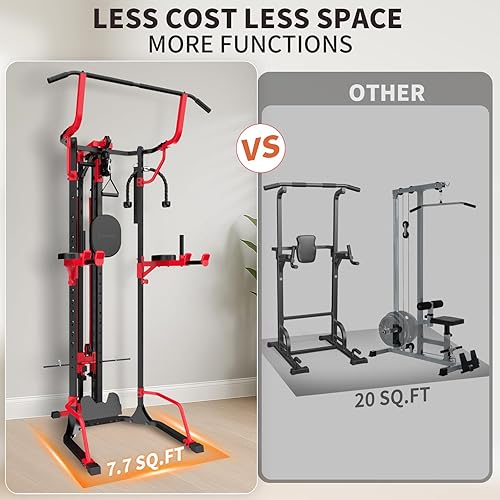 Miniatura 2 de Eisenlink Power Tower Pull Up Dip Station LAT Pull Down Máquinas Equipo de entrenamiento multifunción Gimnasio en casa