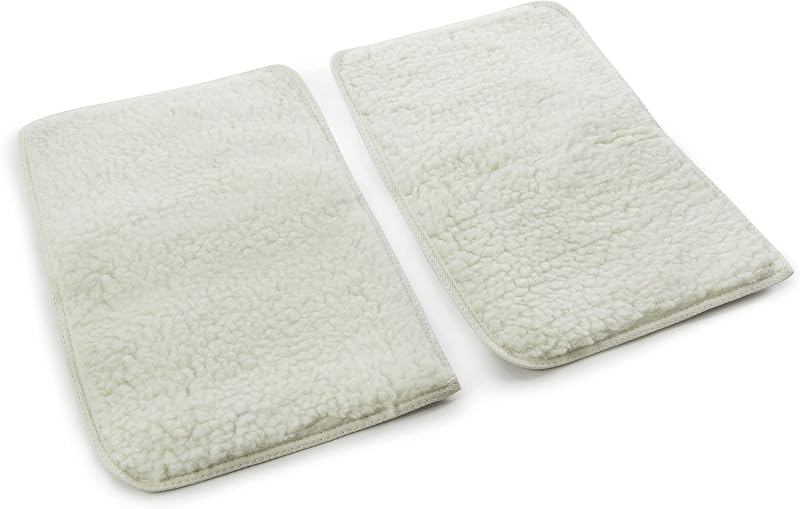 Colchonete Absorvente Sherpa para Transportadora de Gatos e Cães com Base Impermeável, Lavável, Branco, Large, Pacote com 2
