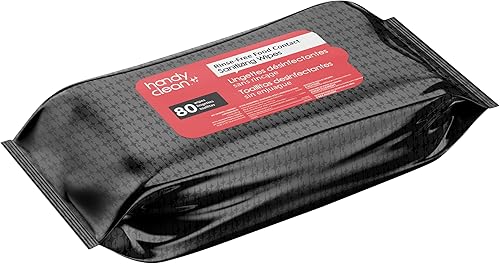 HandyClean Toallitas desinfectantes sin enjuague, toallitas limpiadoras de superficies, paquete de 12-80 unidades de toallitas desinfectantes de