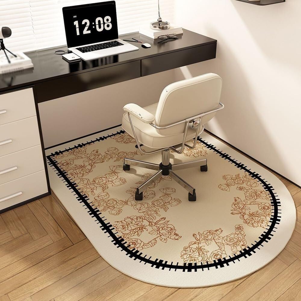 SSDDLZEQ Premium durable range Office Chair Mats, Suitable For Carpets And Hardwood Floors(Rose Garden,90x120cm)
