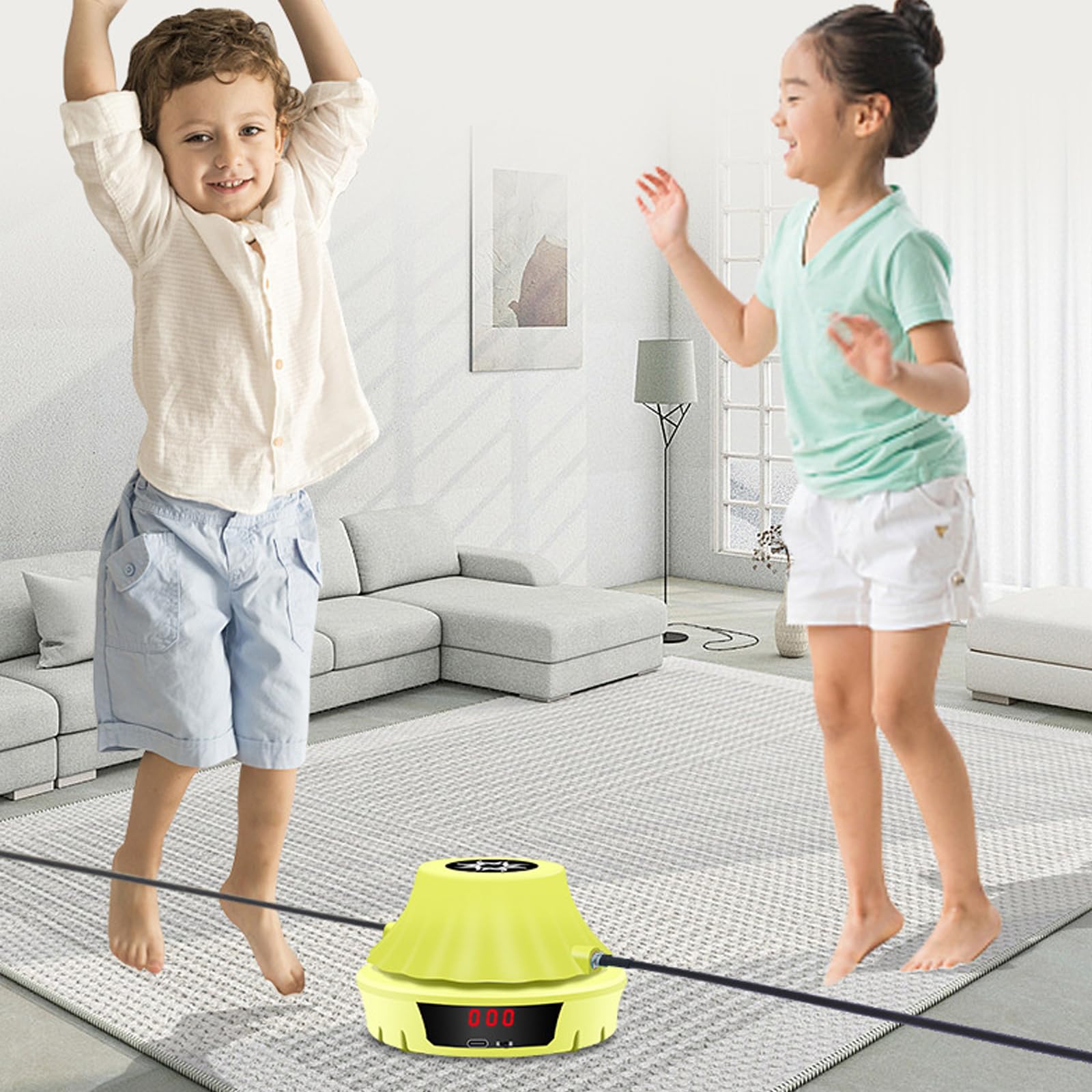 Máquina inteligente de cuerda de saltar de 10 velocidades, equipo de fitness participativo modificable, dispositivo de contador automático