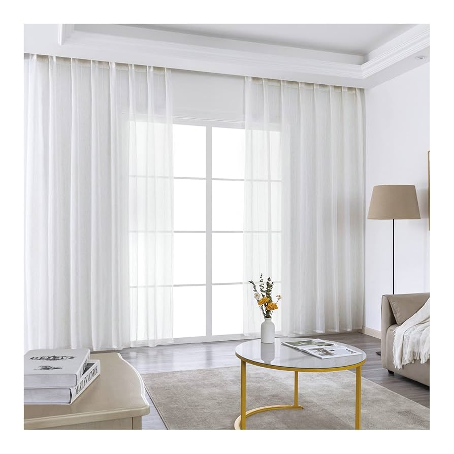 Amazon.com: Homxi Curtain Voile 2 Panels Set 2 x 54W x 96H