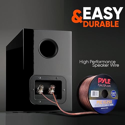 Miniatura 2 de Pyle PSC16100 16 indicador 100 pies Bobina de alambre de altavoz cierre de cremallera 16 - calibre