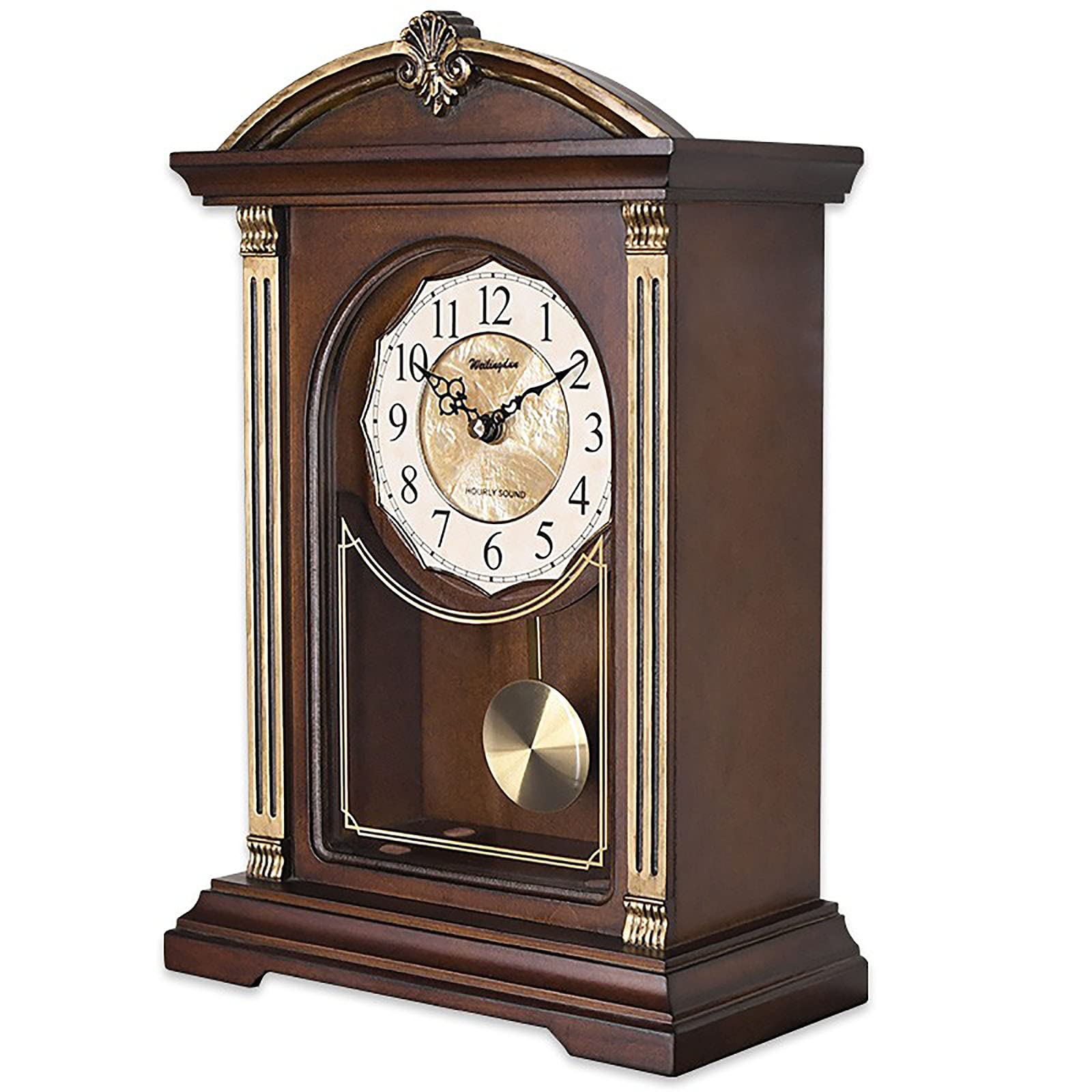 Wooden Chime Mantel Clock Vmarketingsite Mantel Clocks, Battery Operated,  Silent Wood Table Clock With Westminster Chimes On The Hour, Solid Wooden  Shelf Chiming Mantle Clock, 9