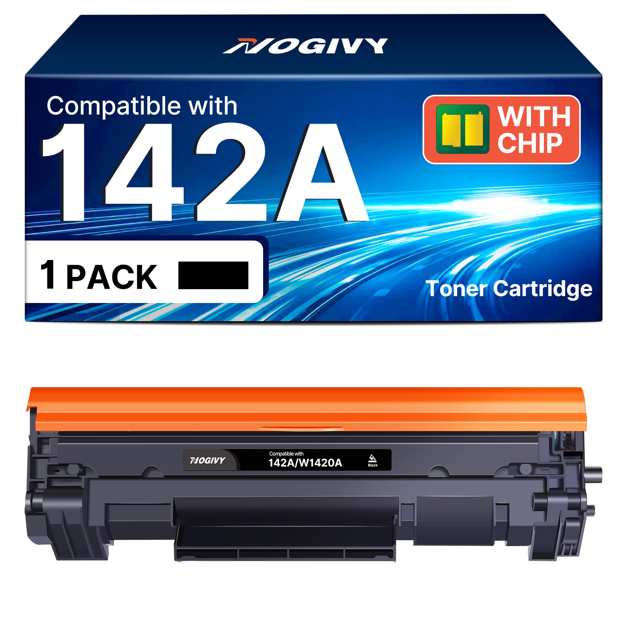 142A W1420A Mit Chip Tonerkartusche Kompatibel mit HP 142A W1420A 142X W1420X für HP LaserJet MFP M140w Toner LaserJet M110w M110 M140 M139w M139 (1 Schwarz)