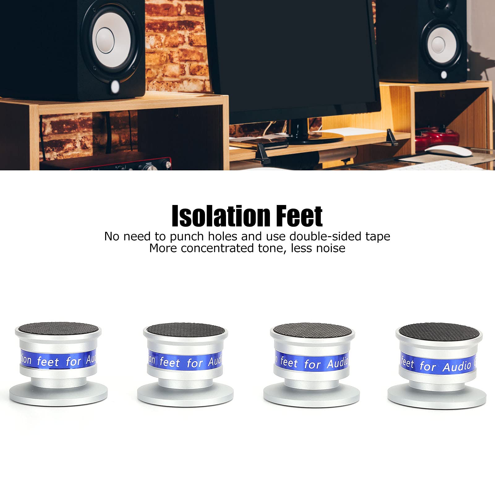 4 Piedini Per Supporto Isolante Per Altoparlanti, Cuscinetti - Foto 7