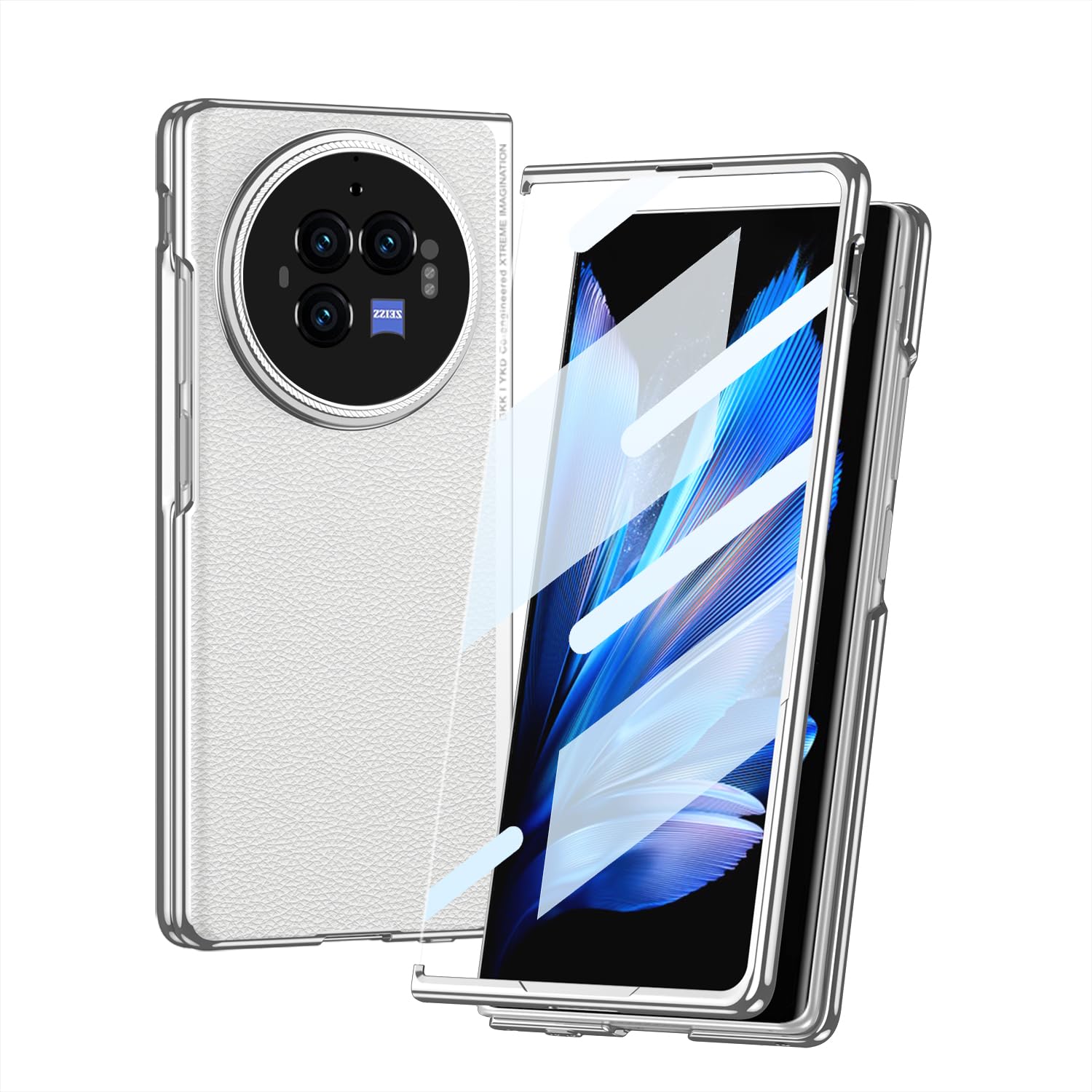 Midkart Leather Cover Compatible with Vivo X Fold 3 Pro Release 2024 with Front Tempered Glass Case, White (B0D9VTW9B3) Amazon Price History, Amazon Price Tracker