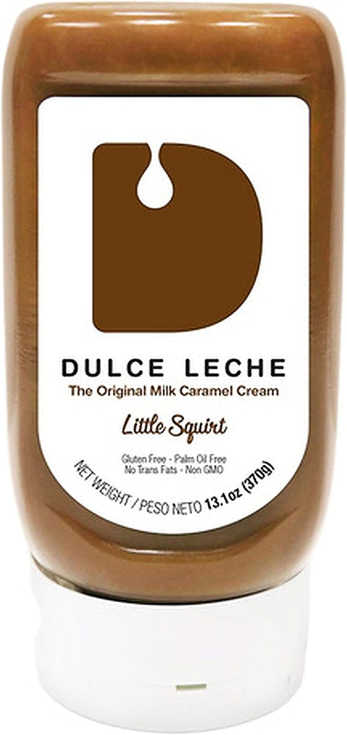Dulce Leche "Little Squirt" Non Drip Squeeze Bottle -13.1oz. (370g) - Only 60 calories per serving, gluten and trans fat free, no palm oil, non gmo