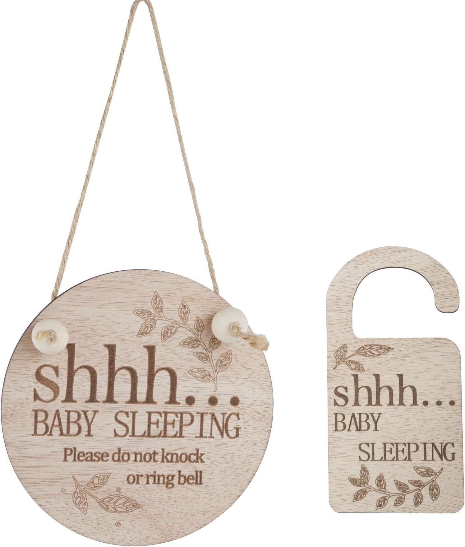 Eden Elements - Baby Sleeping Sign for Front Door | Please Do Not Ring Doorbell Sign for Your Baby’s Peaceful Sleep | Baby Sleeping Sign for Bedroom and Room Décor, Door Knob, Doorbell, Nursery