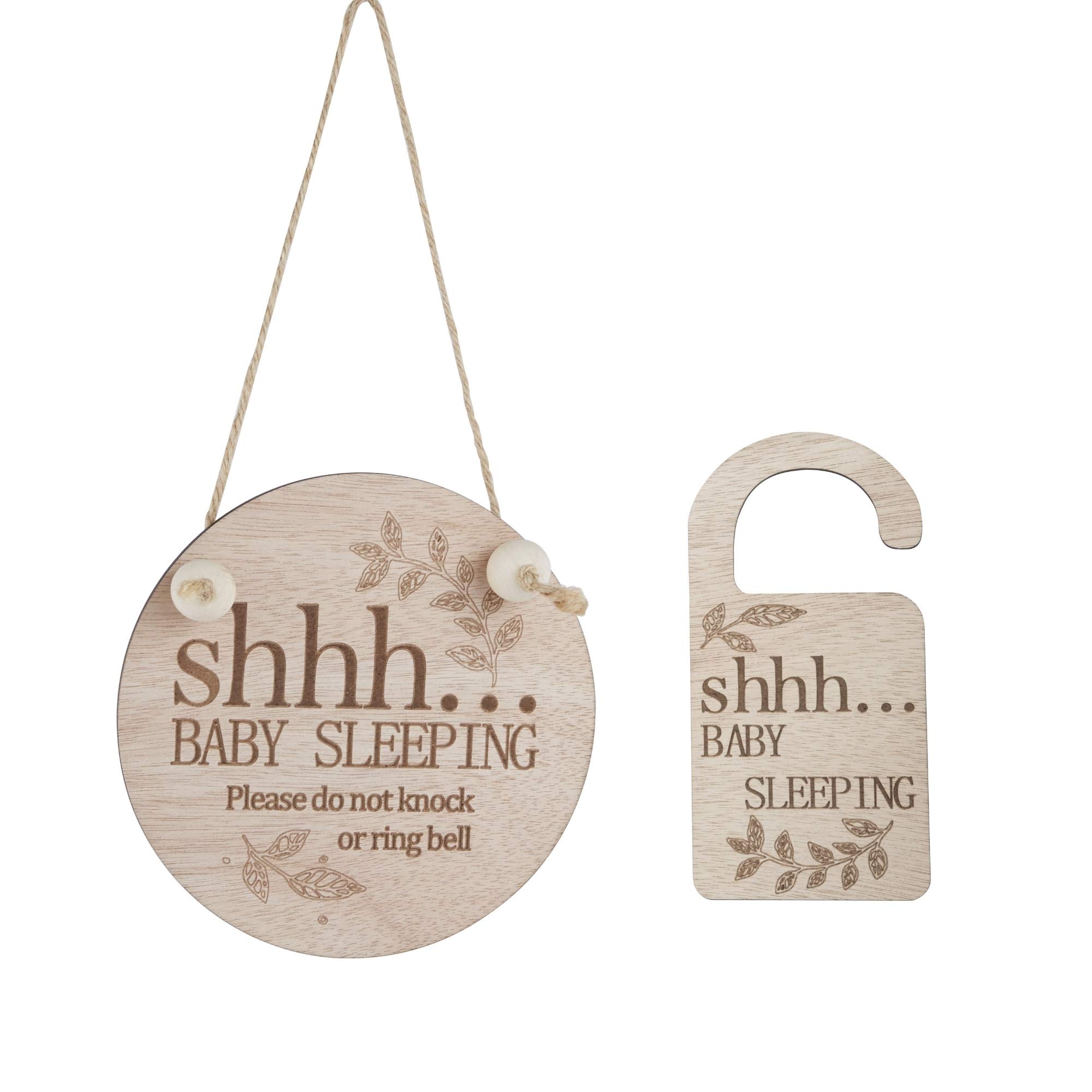 Eden Elements - Baby Sleeping Sign for Front Door | Please Do Not Ring Doorbell Sign for Your Baby’s Peaceful Sleep | Baby Sleeping Sign for Bedroom and Room Décor, Door Knob, Doorbell, Nursery