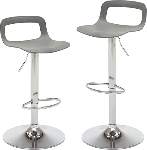 Miniatura 10 de NOBPEINT Taburete de bar giratorio ajustable con elevación de aire cromado contemporáneo, juego de 2, negro Negro -,Verde,Gris,Blanco