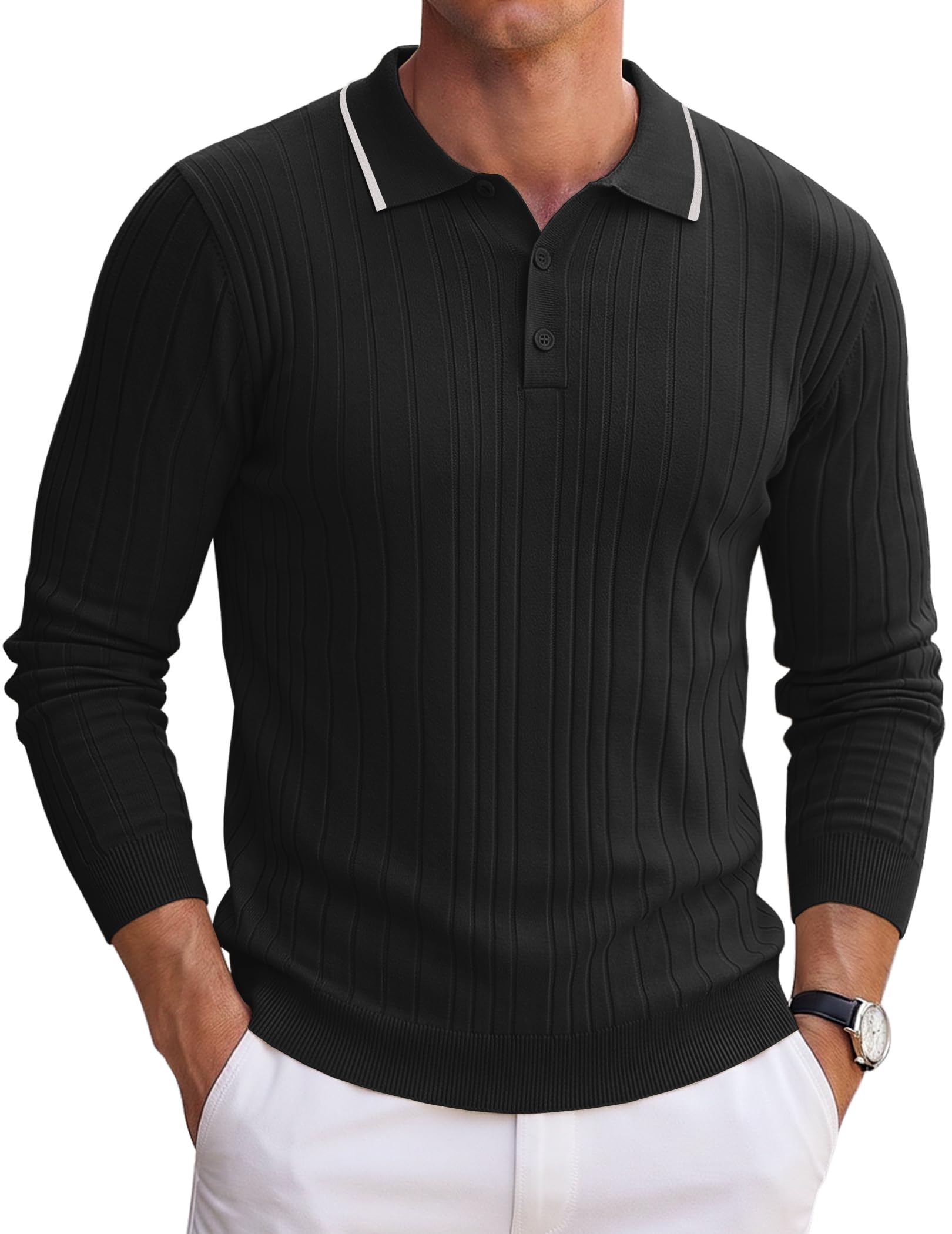 Coofandy Men Polo Shirt Morbido Uomo (Pacco da 1)
