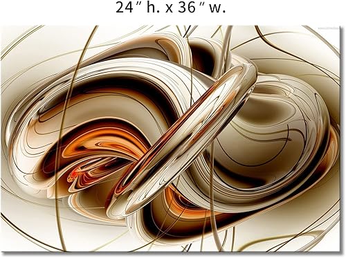 Miniatura 7 de First Wall Art - Arte de pared abstracto de líneas blancas y naranjas pintura en lienzo imágenes abstractas para decoración del hogar regalo