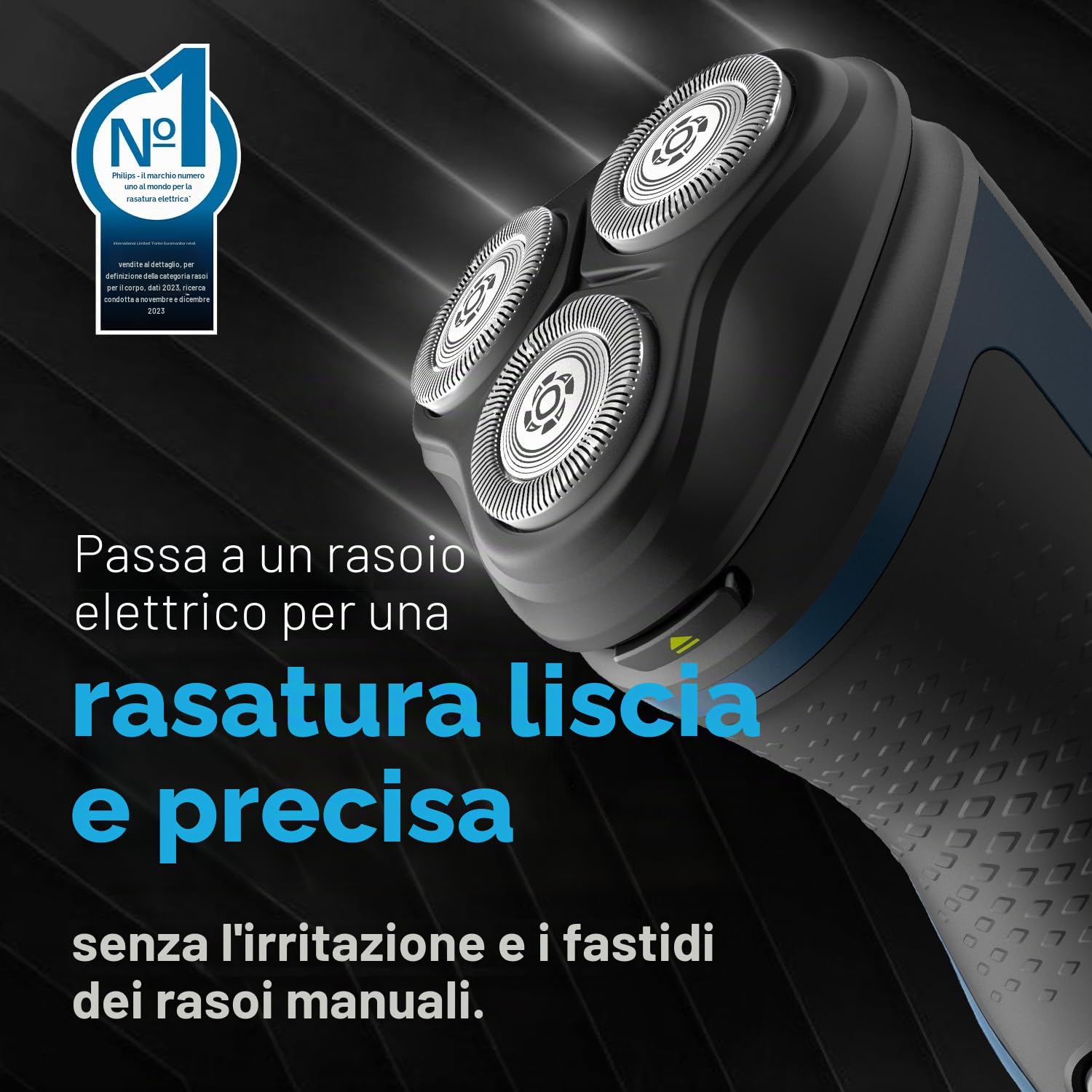 Philips Rasoio elettrico per uomo, rasatura umida e a secco, testine flottanti 3D, 27 lame autoaffilanti, senza fili, impermeabile S1151/03 (nuovo modello)