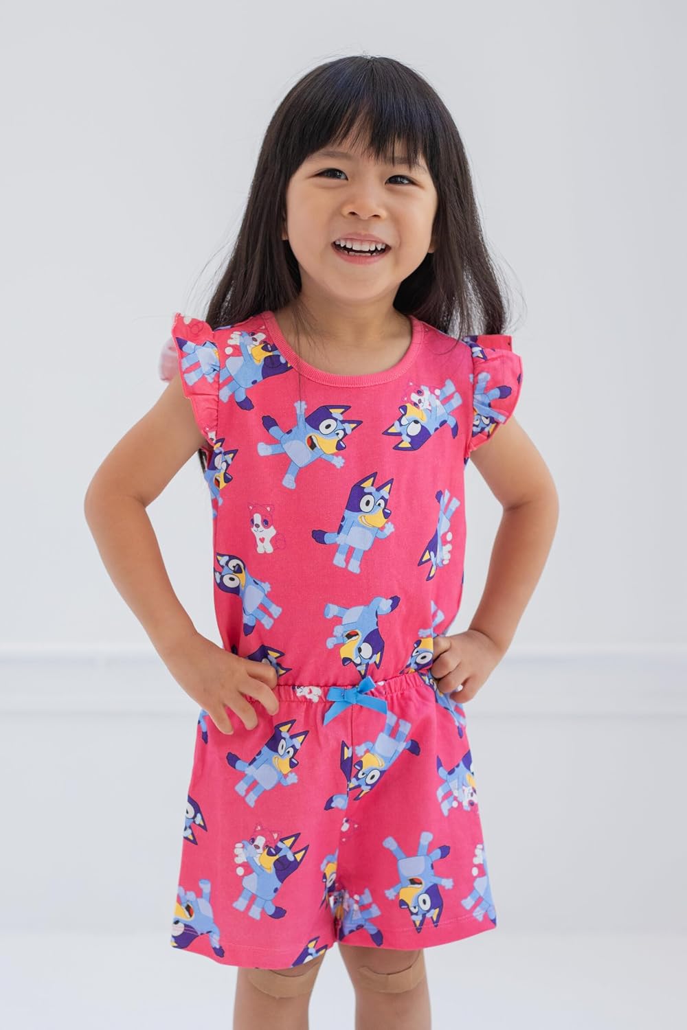 Bluey French Terry Sleeveless Romper Infant to Big Kid Sizes (12-18 Months - 10-12) - Image 4