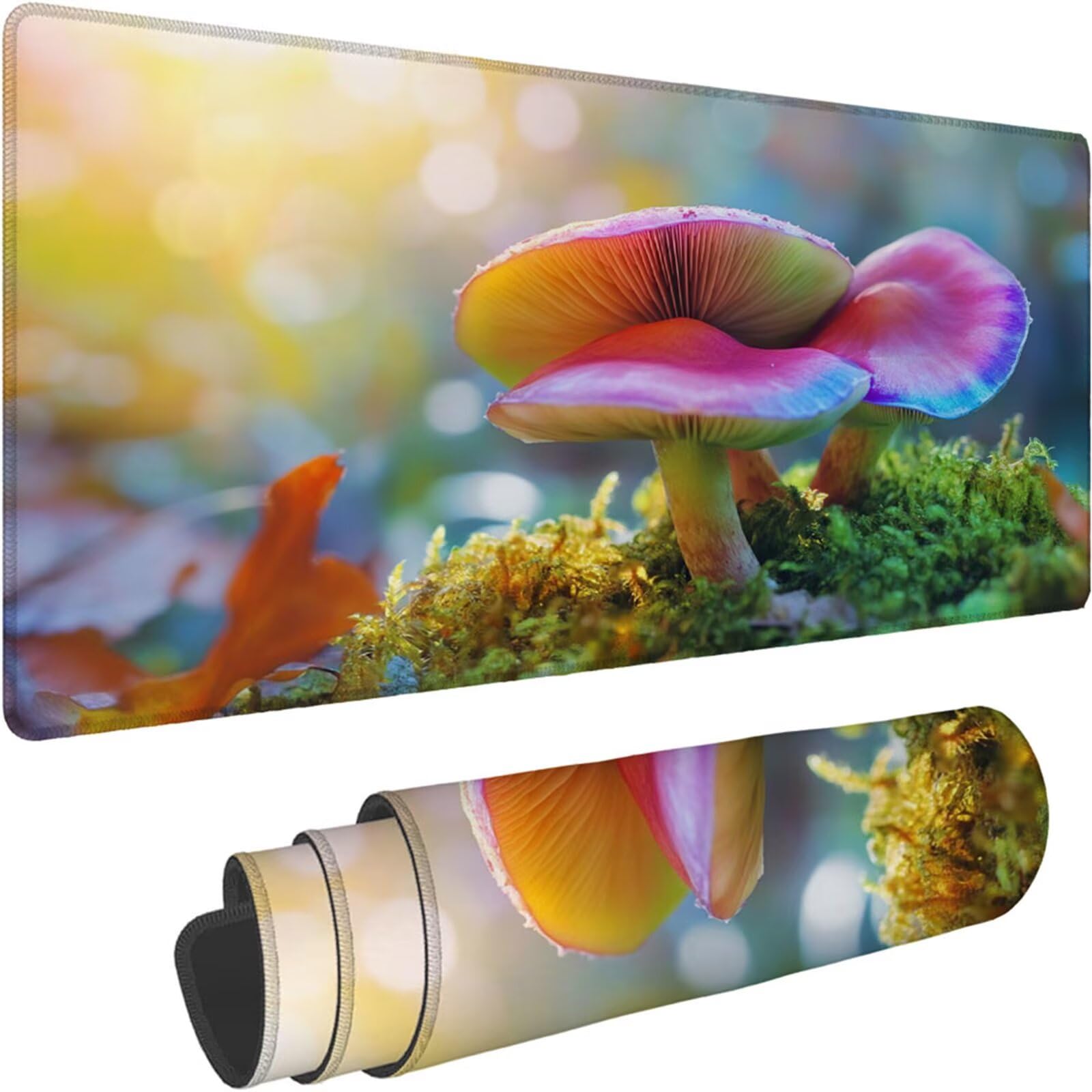 Gamingowa podkładka pod mysz 1200 x 600 x 3 mm, XXL, wodoszczelna, odporna na ścieranie, z przyszytymi krawędziami, podkładka na biurko, poprawia prędkość i precyzję do laptopa, komputera, wzór Xn-634