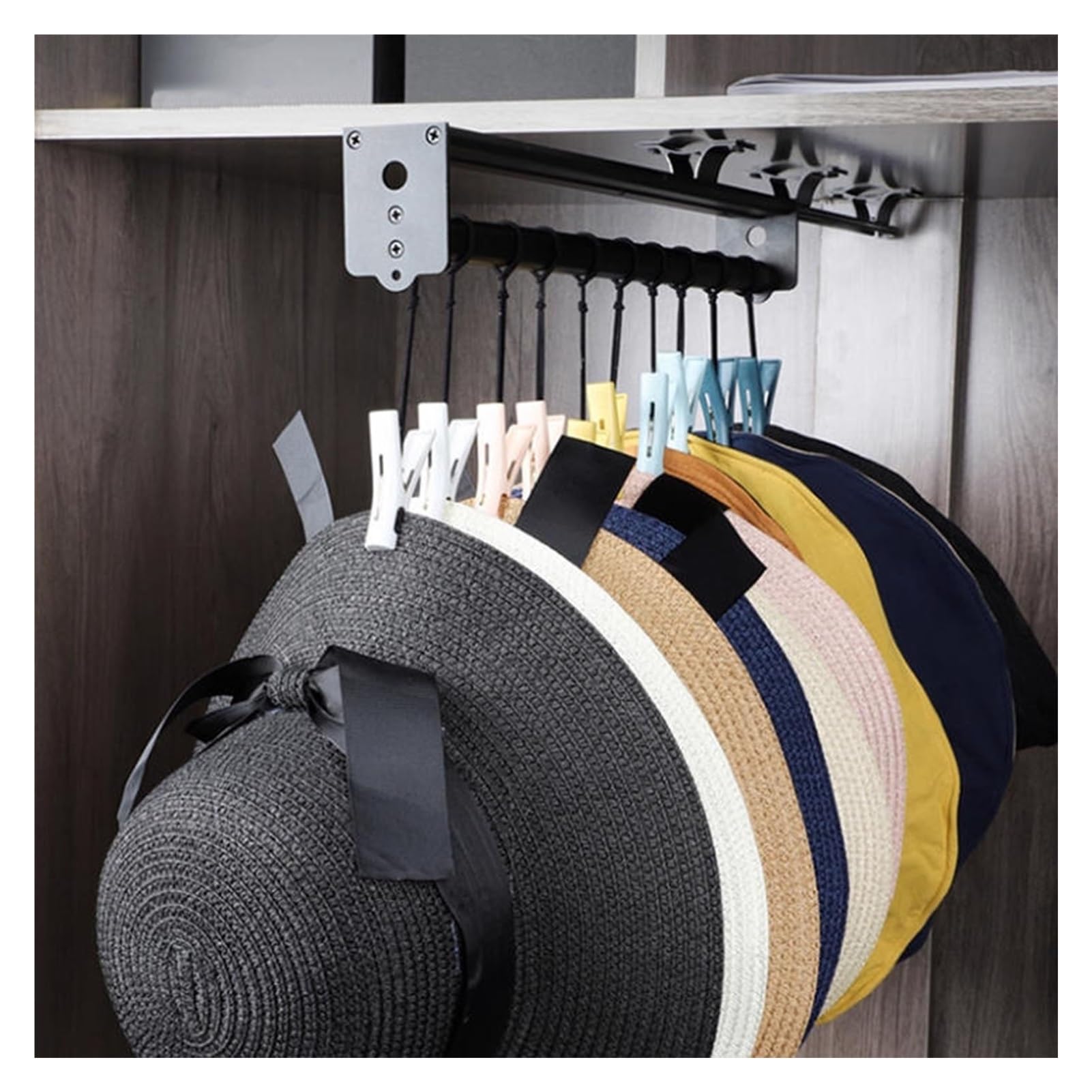 Organisateur de placard de 35 cm pour ranger les foulards au quotidien