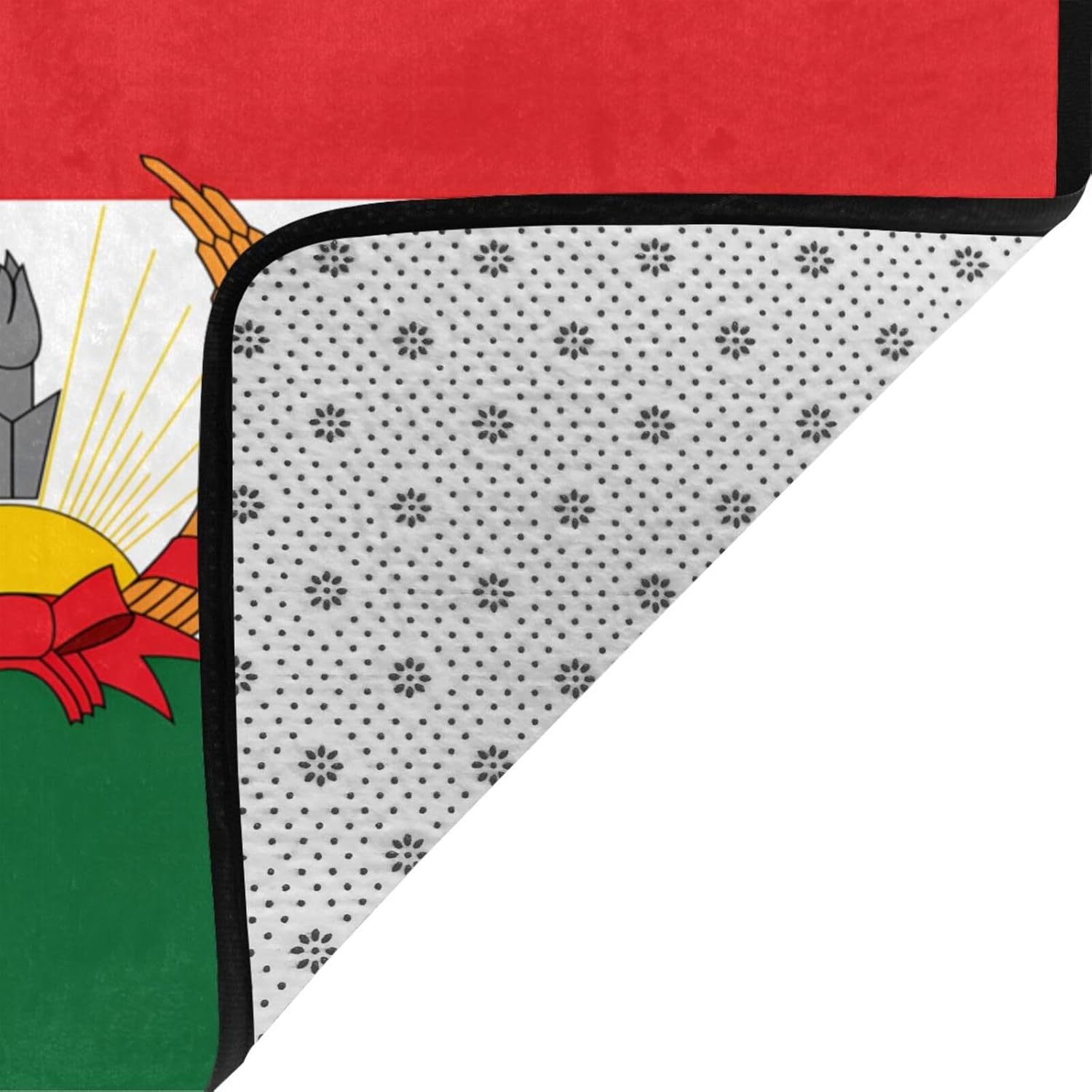 Flag of Mahabad Printed Floor mat 80x58 inches, Non-Slip Decorative Carpet for Bedroom and Living Room