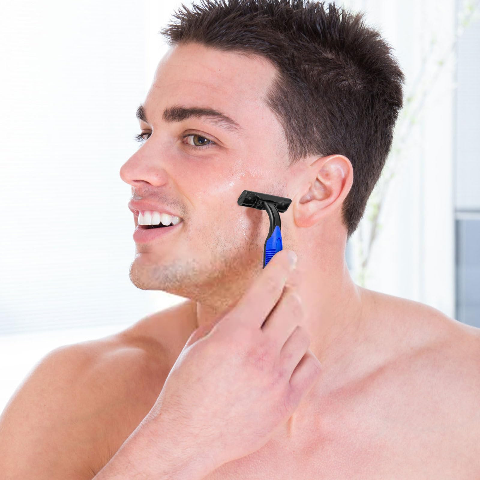 Set di rasoi da barba usa e getta, confezionati singolarmente, rasoi manuali a doppia lama, rasoi da barba lisci con mini crema da barba, articoli da toeletta per hotel, beneficenza, campeggio, viaggi