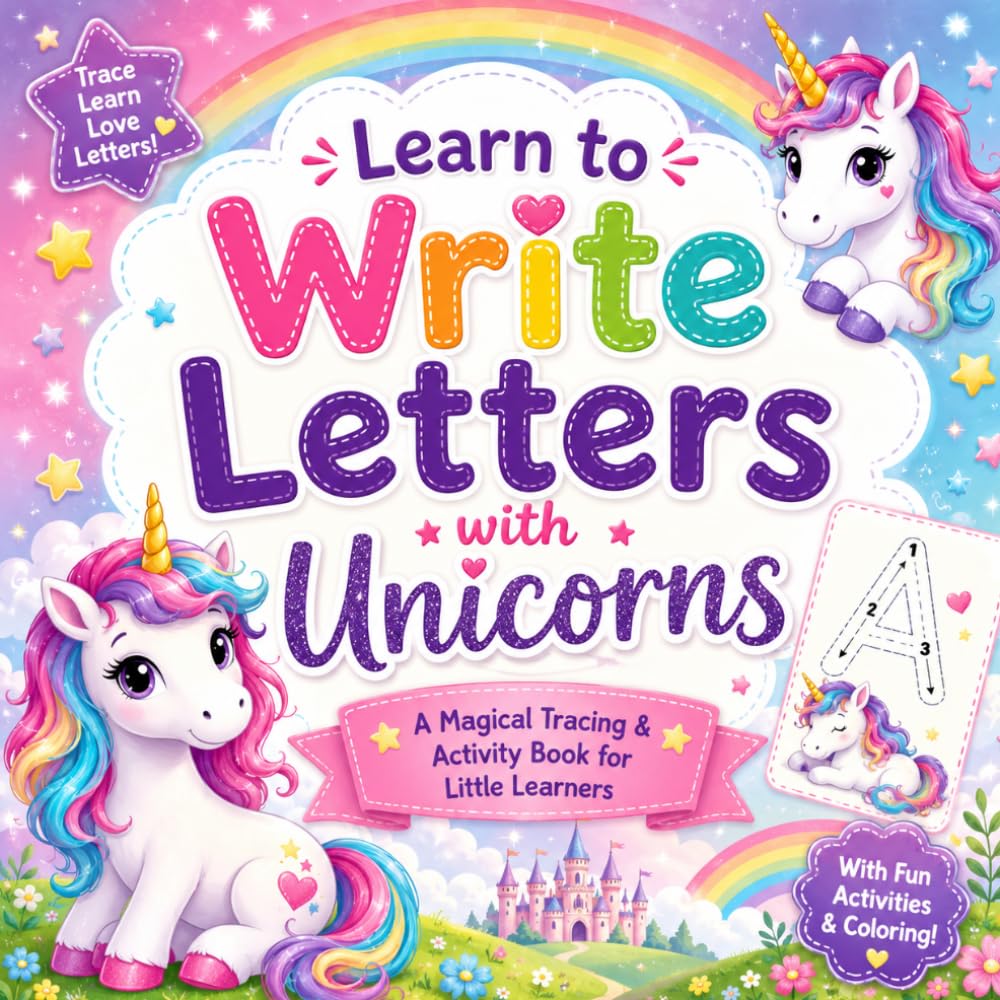 Learn to Write Letters with Unicorns: A Magical Tracing & Activity Book for Children