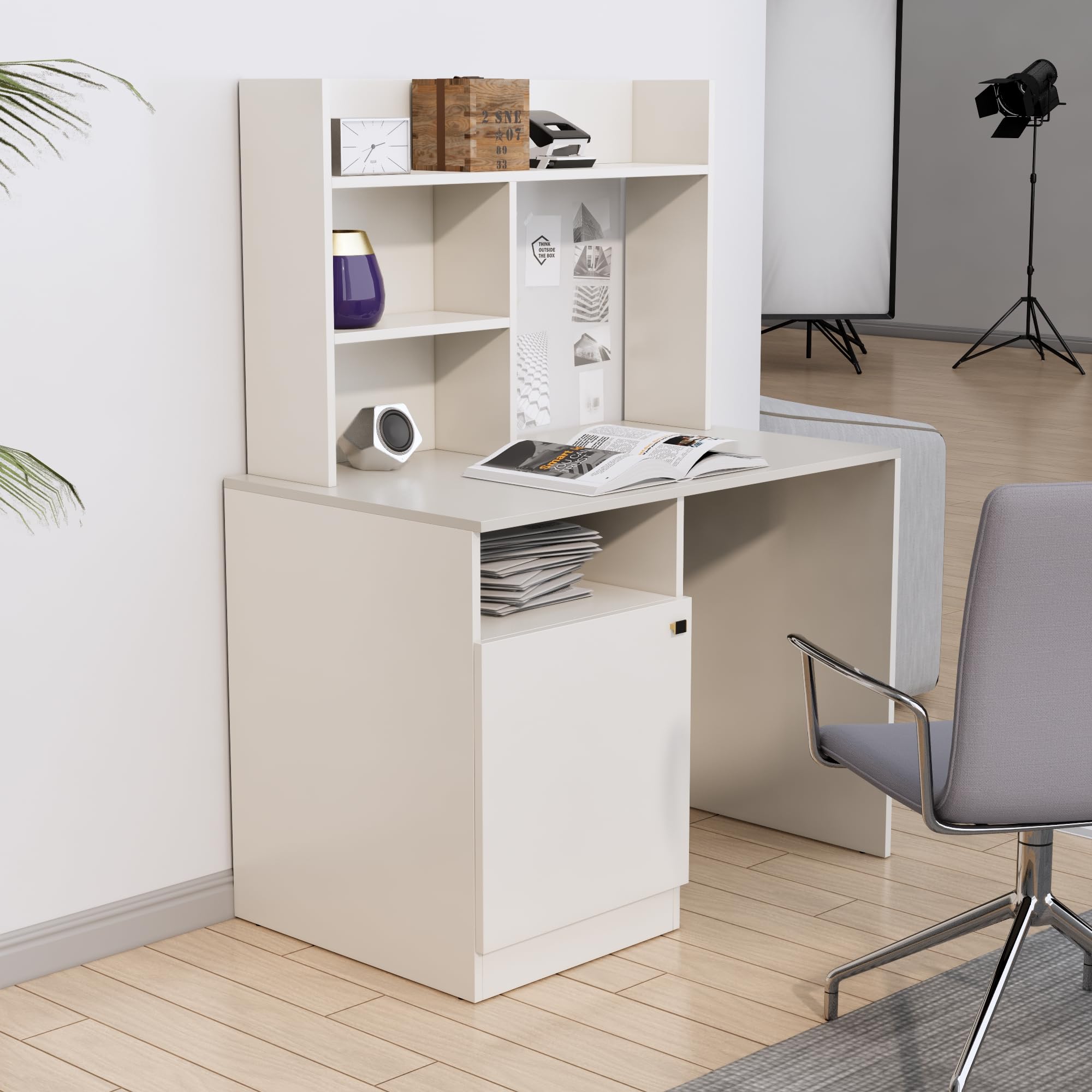 Bniture Study Table for Adults, Computer Table, Study Table for Students, Office Table, Engineered Wood (Frosty White) (B0D33NHH12) Amazon Price History, Amazon Price Tracker