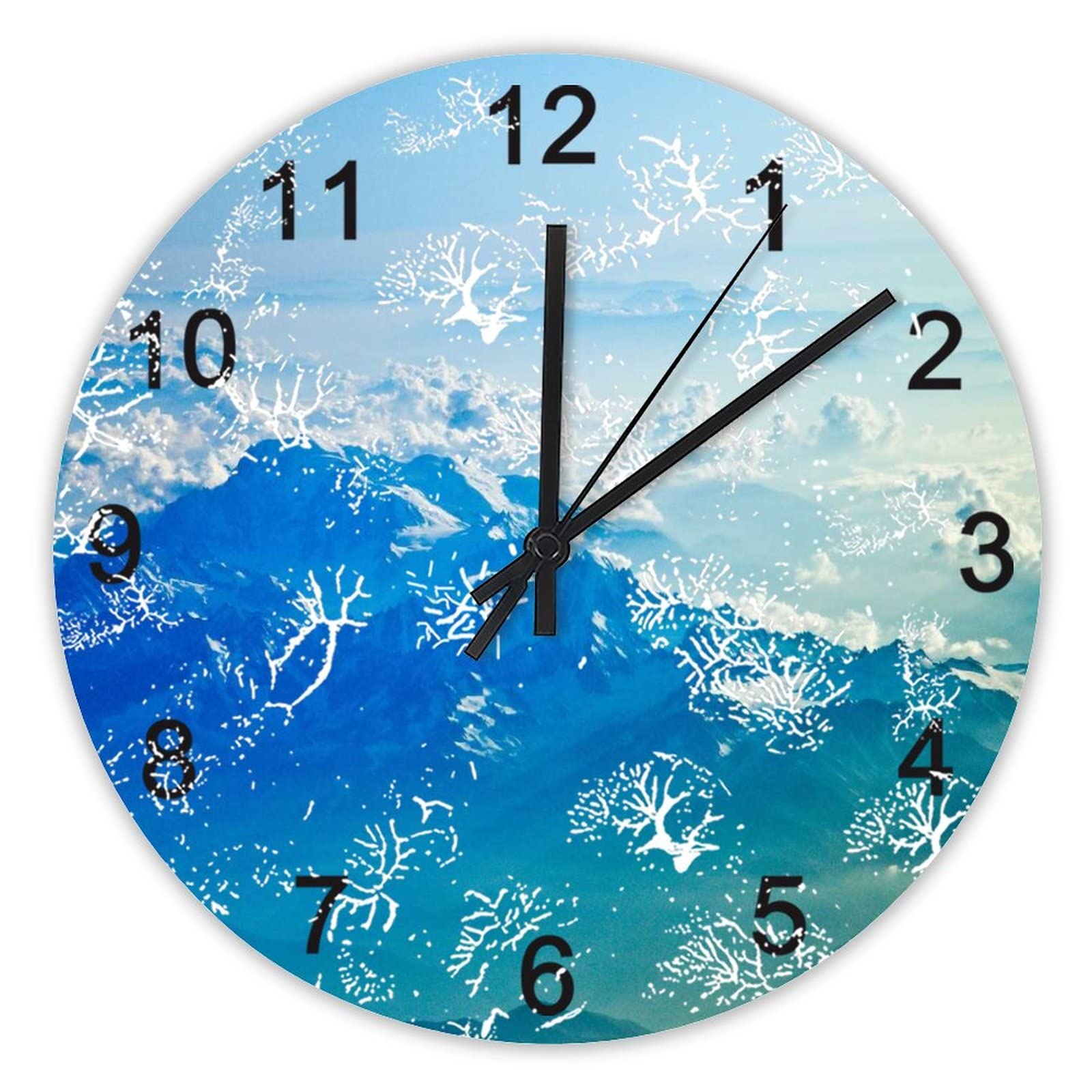Horloge murale silencieuse fonctionne à piles pour décoration maison