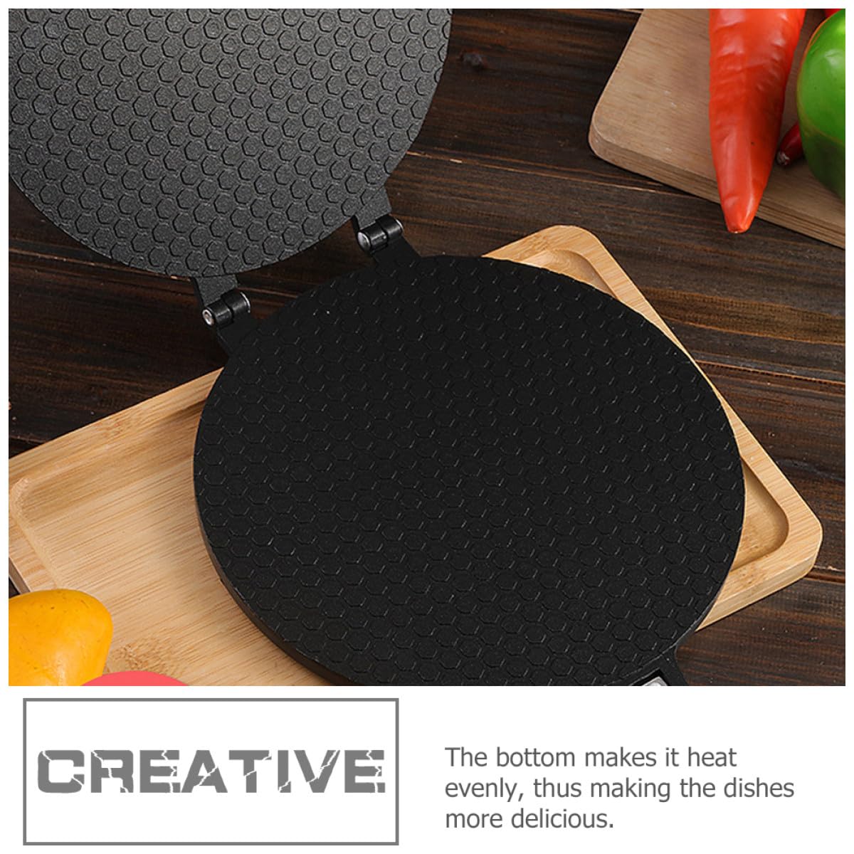Molde de Aluminio para Rollitos de Huevo Portátil Negro