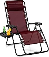 Vista 11 de Giantex Zero Gravity - Silla reclinable para patio al aire libre con portavasos y almohada extraíble, respaldo ajustable, silla de salón