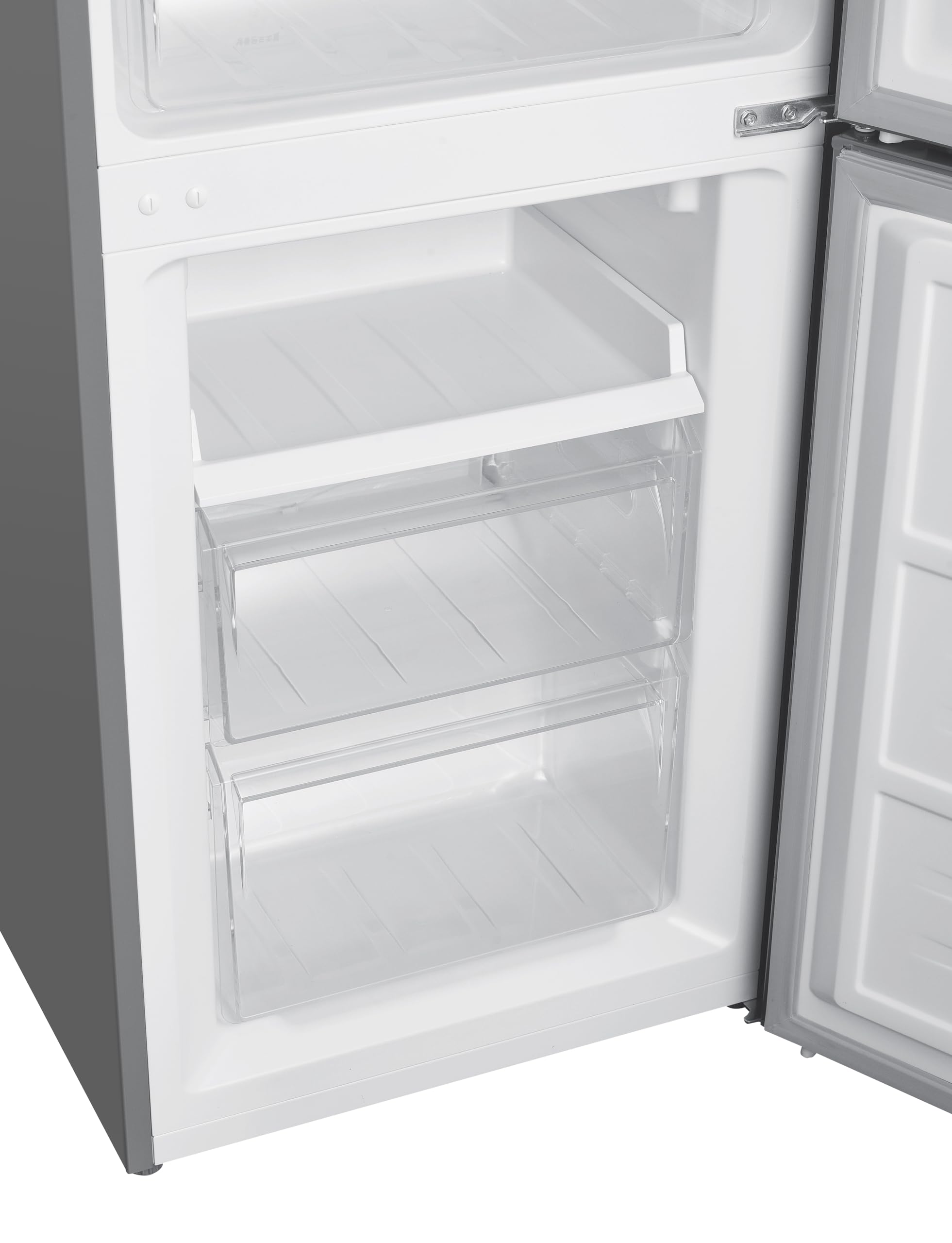 PKM BKG55HNFCIX lodówko-zamrażarka | Inox Design | 182 l chłodzenia | zamrażanie 71 l | klasa efektywności energetycznej C | oświetlenie LED | tryb szybkiego zamrażania | 141 kWh | wolnostojąca