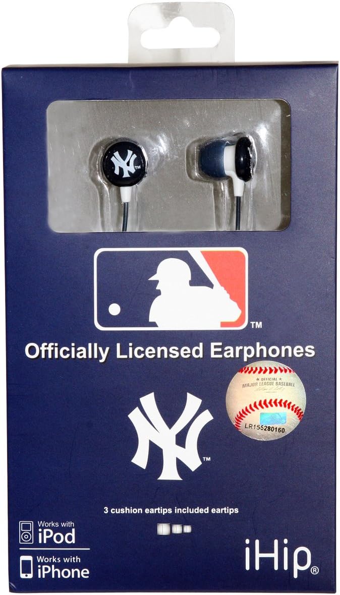 Nes Group New York Yankees Mlb Logo Baseball Earbuds