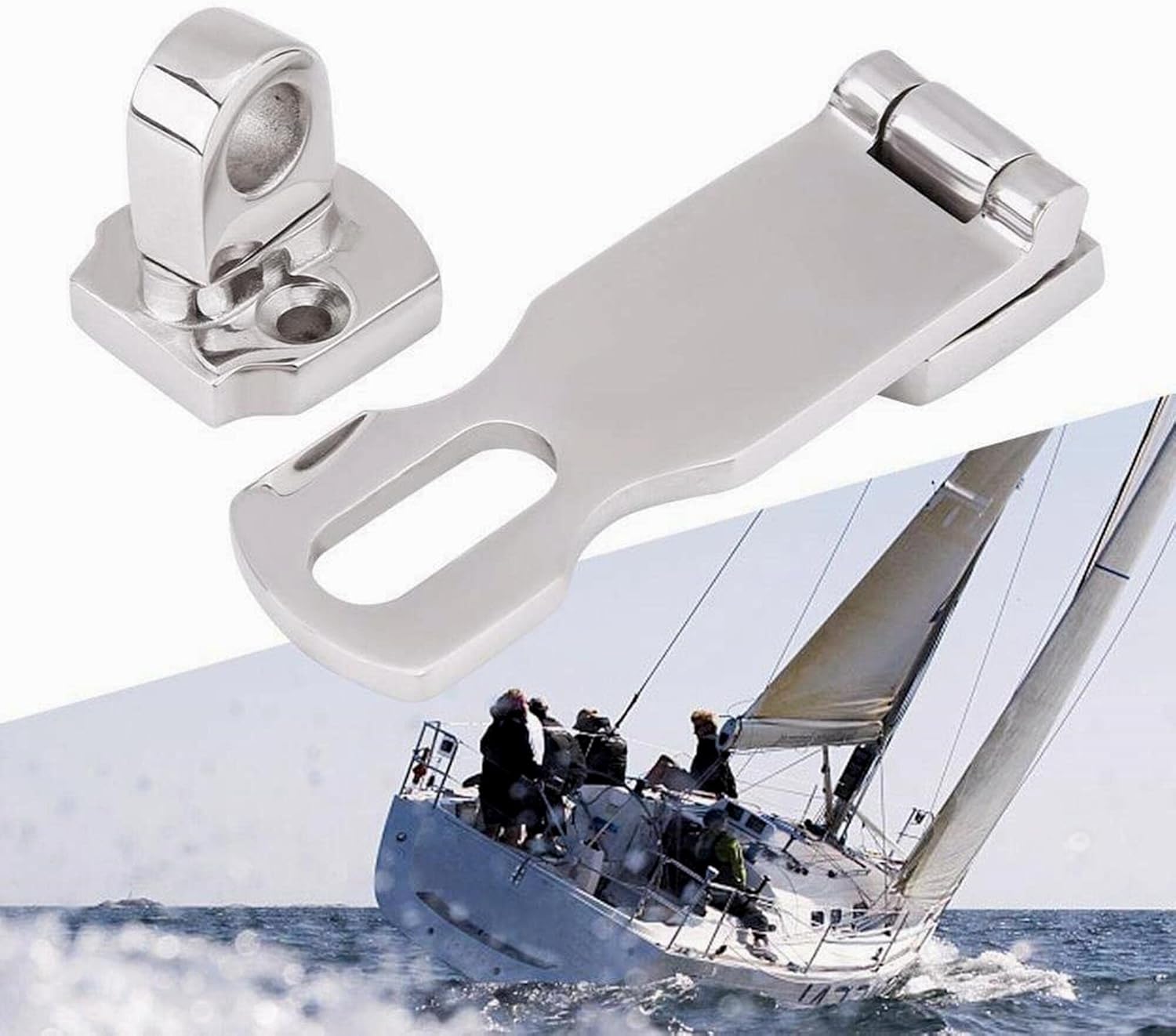 1/2/4Pack 316 Stainless Steel Boat Locker Latch Clamp Anti-Rattle Hatch Fastener，Marine Heavy Duty Boat Hatch Latch Door Latch