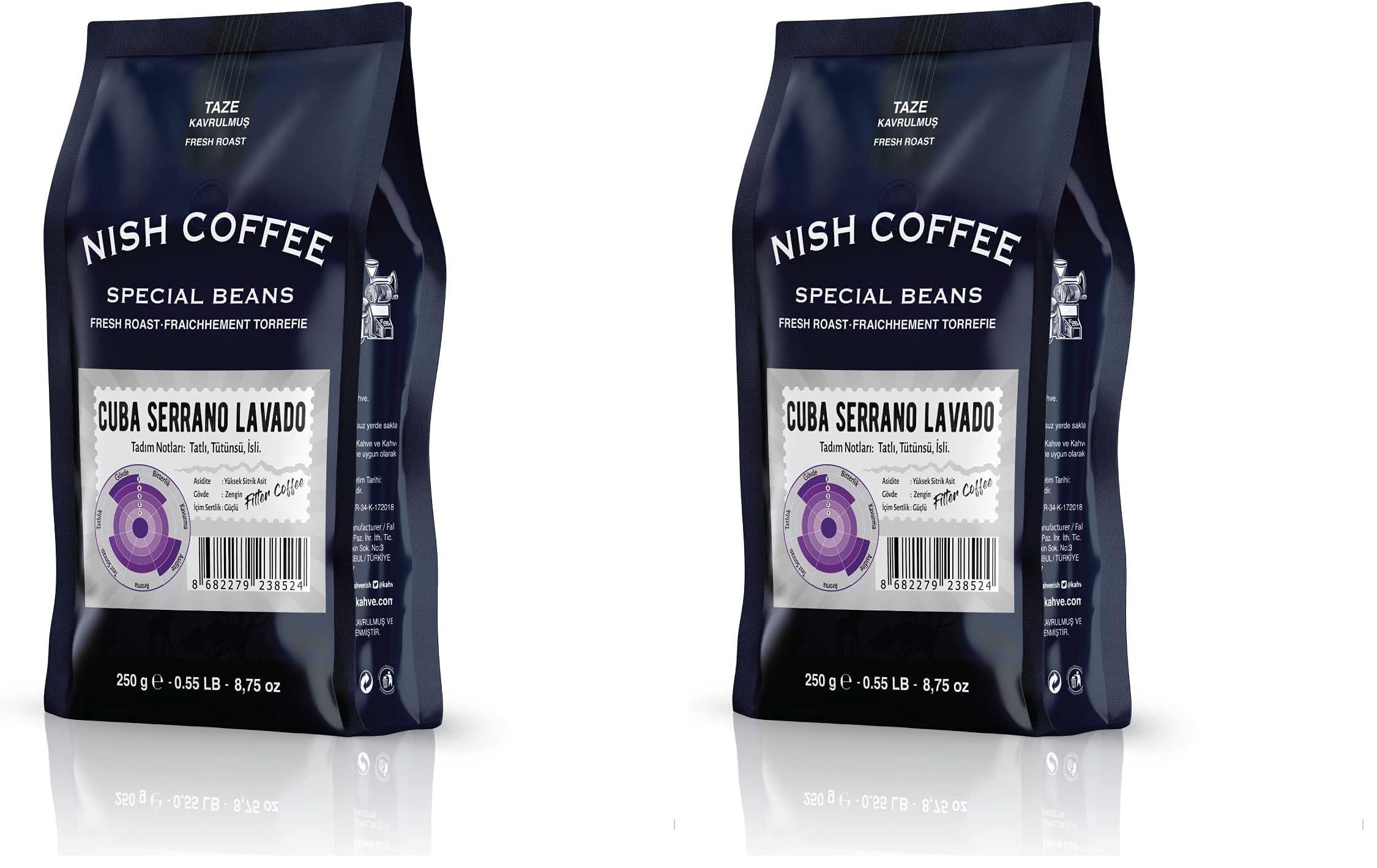Nish Filtre Kahve Küba Cerrano 250 gr - Öğütülmüş (2 paketi)