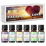 EUQEE Premium Floral Fragrance Oils Set 6PCS Fragrance Oils Set for Diffuser, DIY Candle - Honeysuckle, Lilac, Japanese Magnolia, Violet, Orange Blossom (10ml)