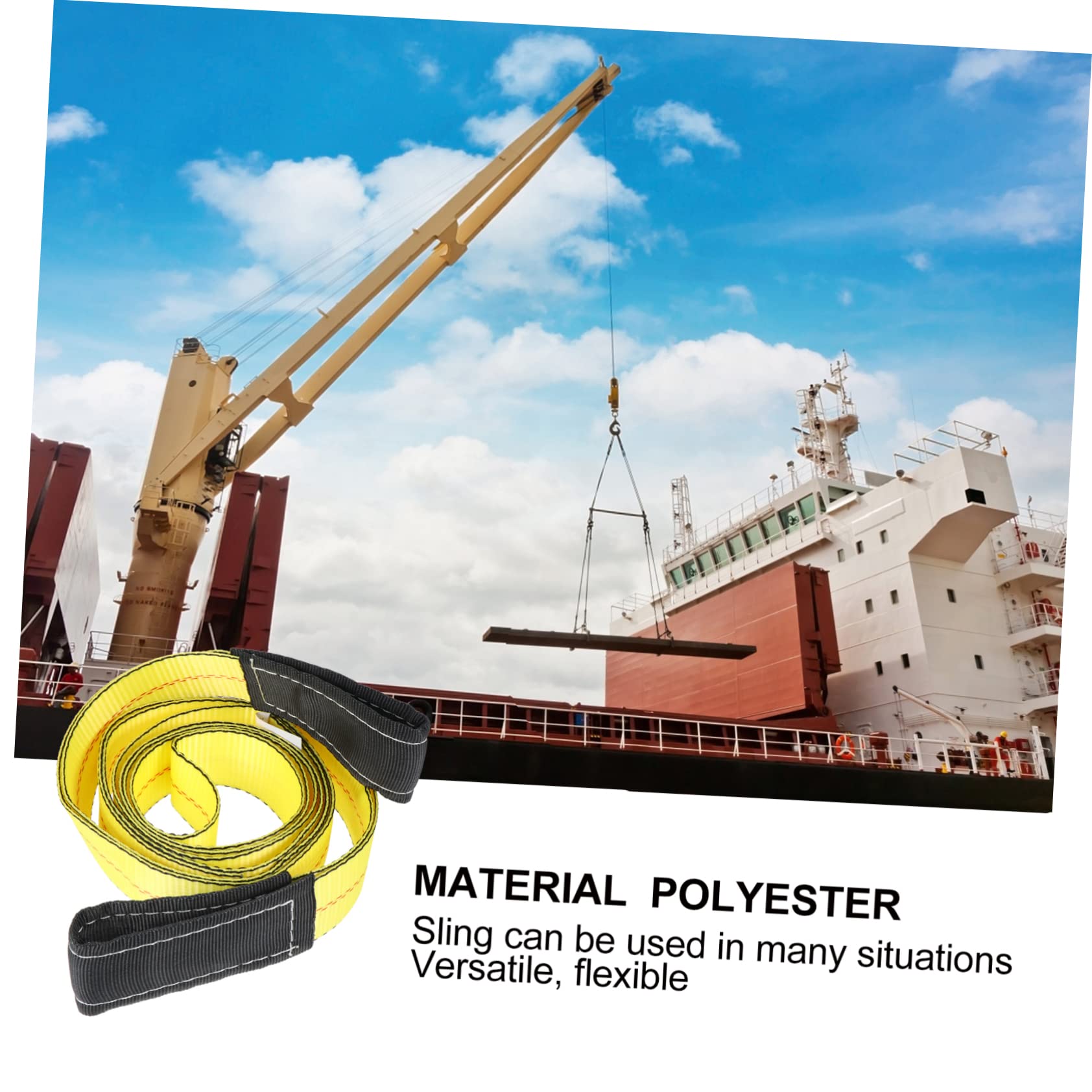 Fasce di Sollevamento Piatte ad Alta Resistenza 2 Pezzi | Poliestere, Portata Elevata e Struttura Heavy Duty, per Cantiere e Ingegneria Civile