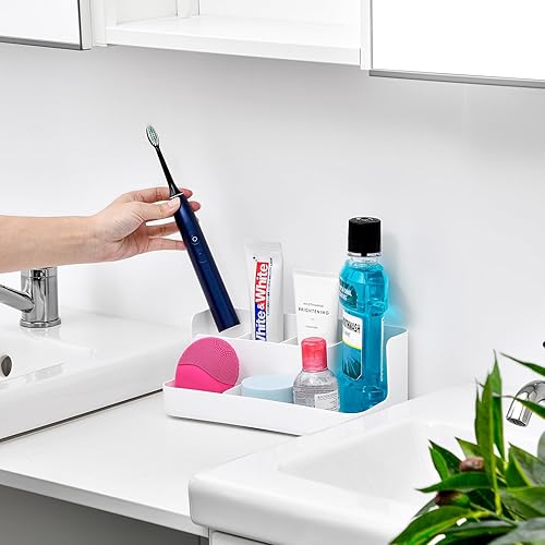 Miniatura 2 de VITVITI Porta cepillos de dientes para baño, organizador de baño, encimera, organizador de encimera de baño con 5 compartimentos de almacenamiento