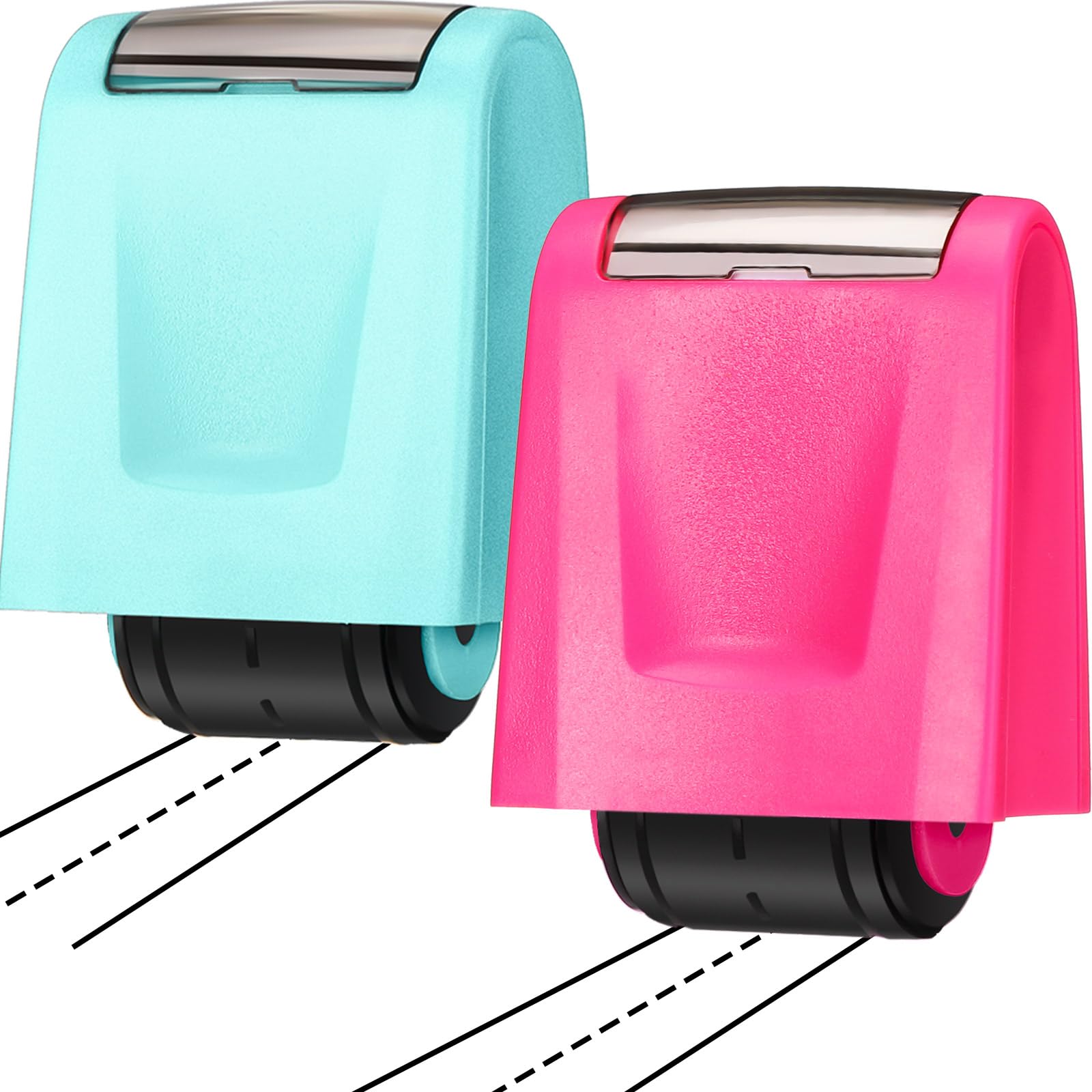 Sherr 2 Pcs Roller Stamps for Teacher Classroom Must Haves Dashed Line Handwriting Stamp Roller Back to School Gift for Kid Preschool Kindergarten