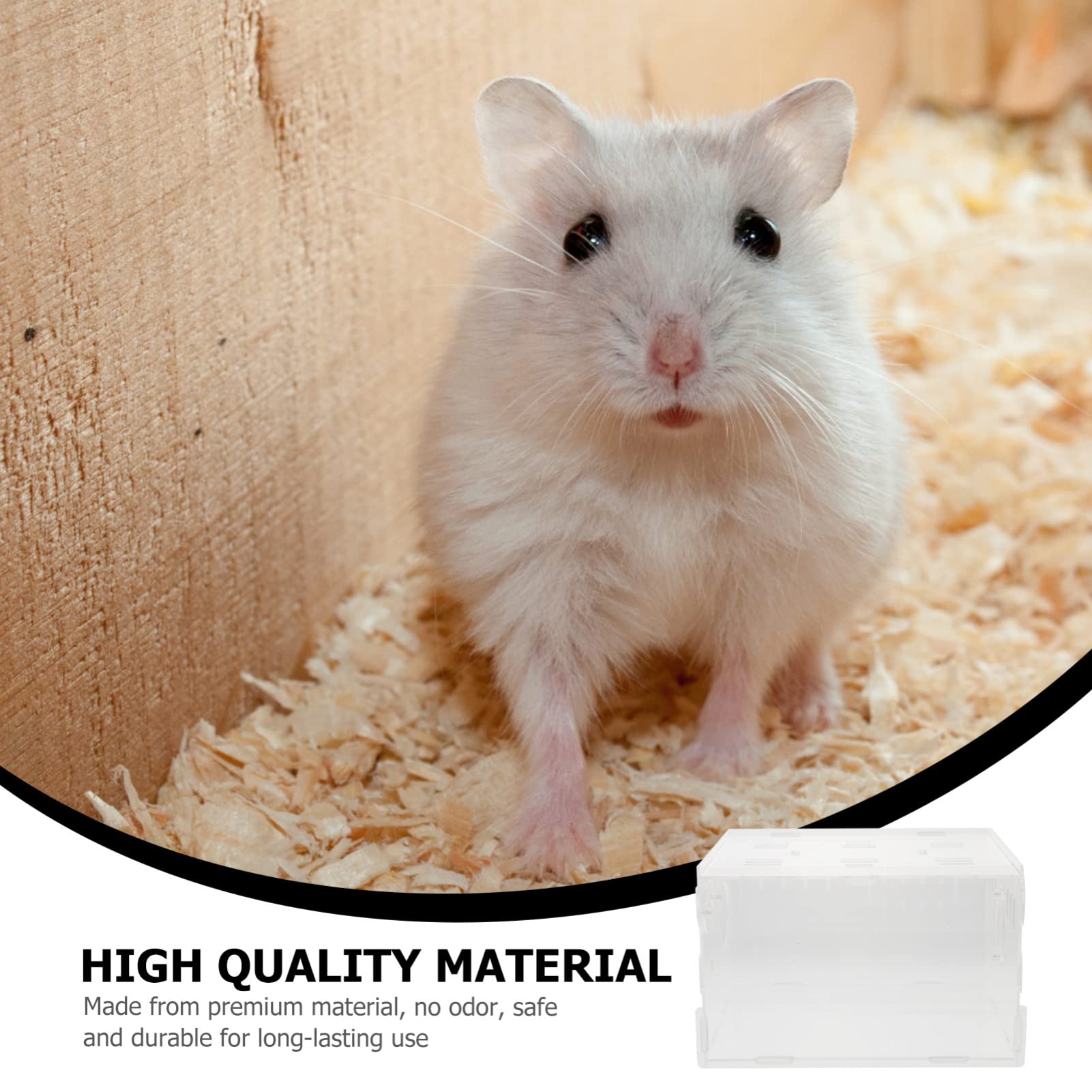 Balacoo Acryl hamster huis- duidelijke hamsterkooi kleine huisdieren leefruimte slot transparante kooi habitat voor muizen hamster Gerbil egel kleine dierenbenodigdheden (25 x 20 x 15 cm