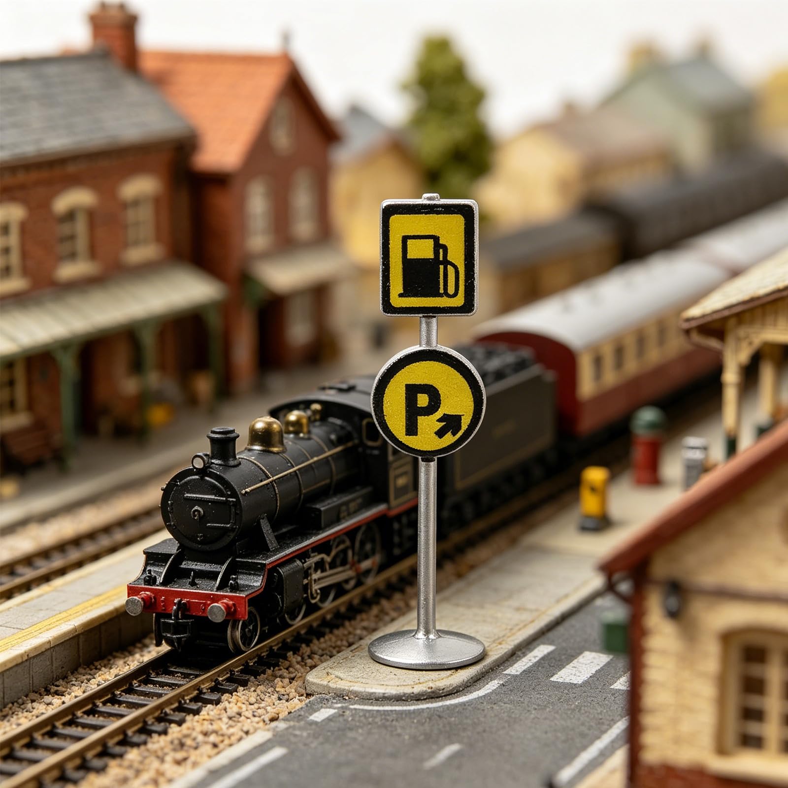 OSOLADY 100 Panneaux de signalisation Miniatures : 6,5 cm / 2,56 Pouces, modèles réalistes de Panneaux Routiers – Jouets éducatifs en Plastique pour Enfants