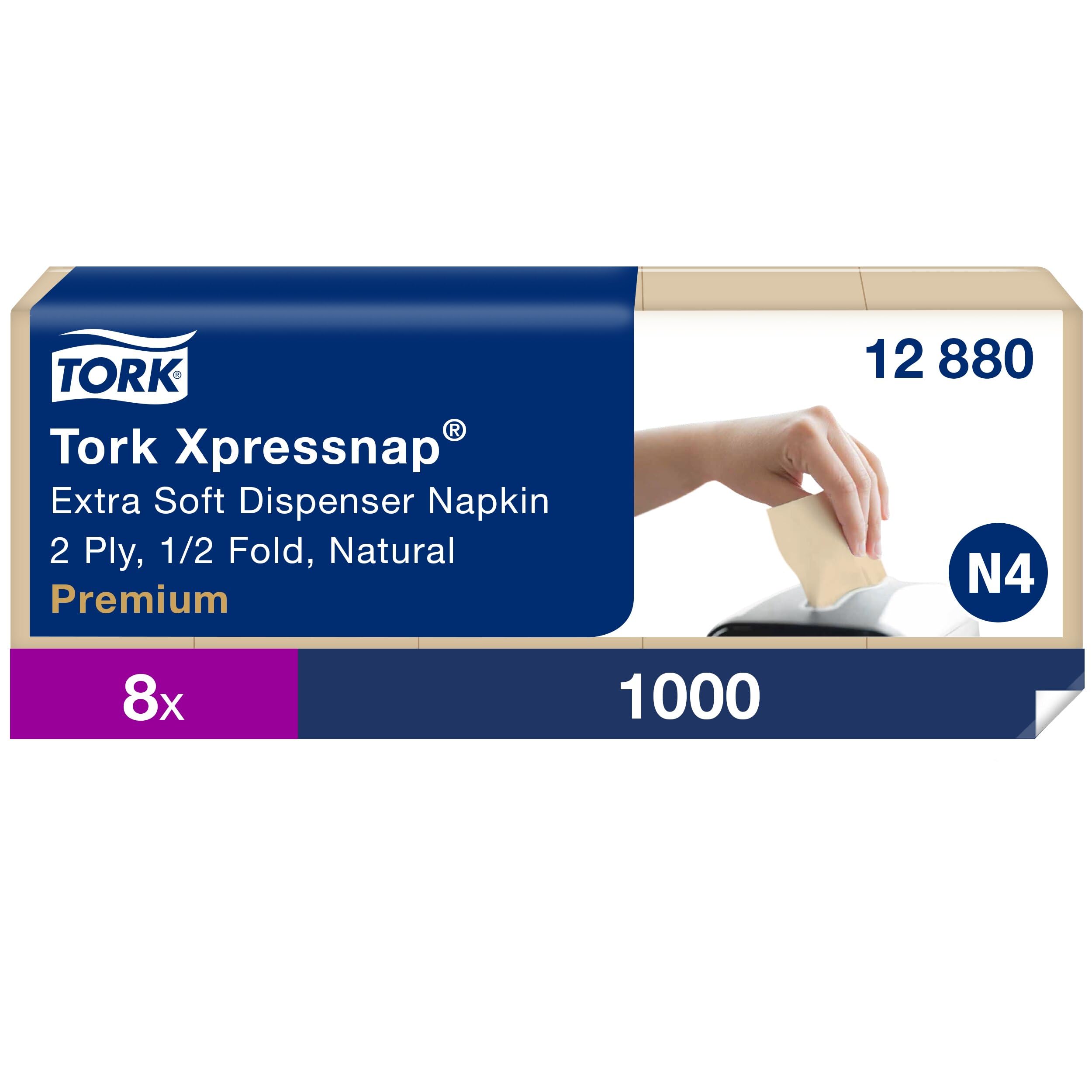 Tork Xpressnap Extra Soft Napkins Natural Pack of 1000 12880