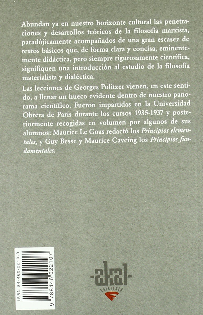 Principios elementales y fundamentales de Filosofía: 101 (Básica de Bolsillo)