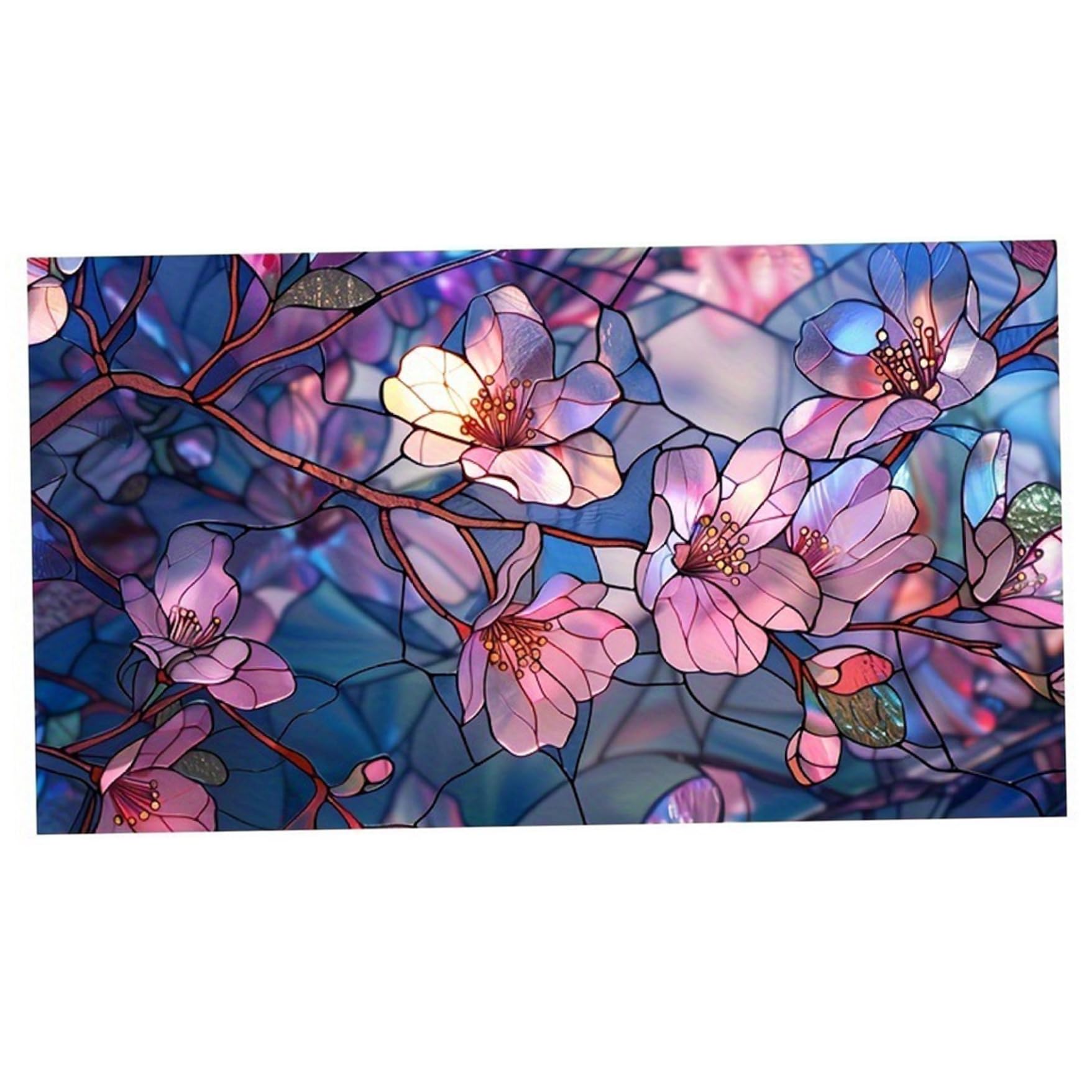 Uanqfegy Sunroof Decal - Stained Glass Window Film, Removable Static Privacy Film for Car & Home 45x90cm