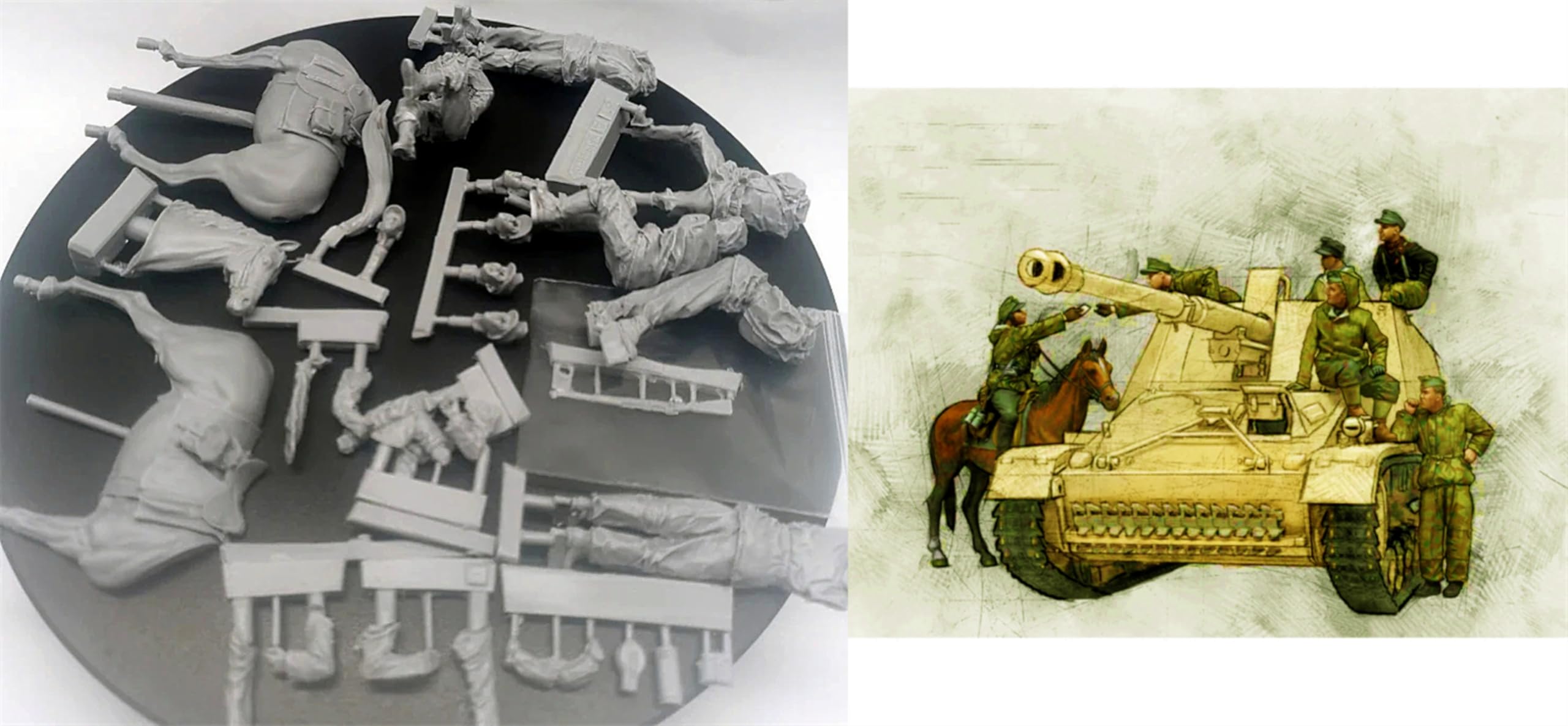 TRUEGRIS 1/35 WWII German Tank Soldier Resin Model Kit Unpainted and Unassembled (6 people, no tank) //k5w0J3