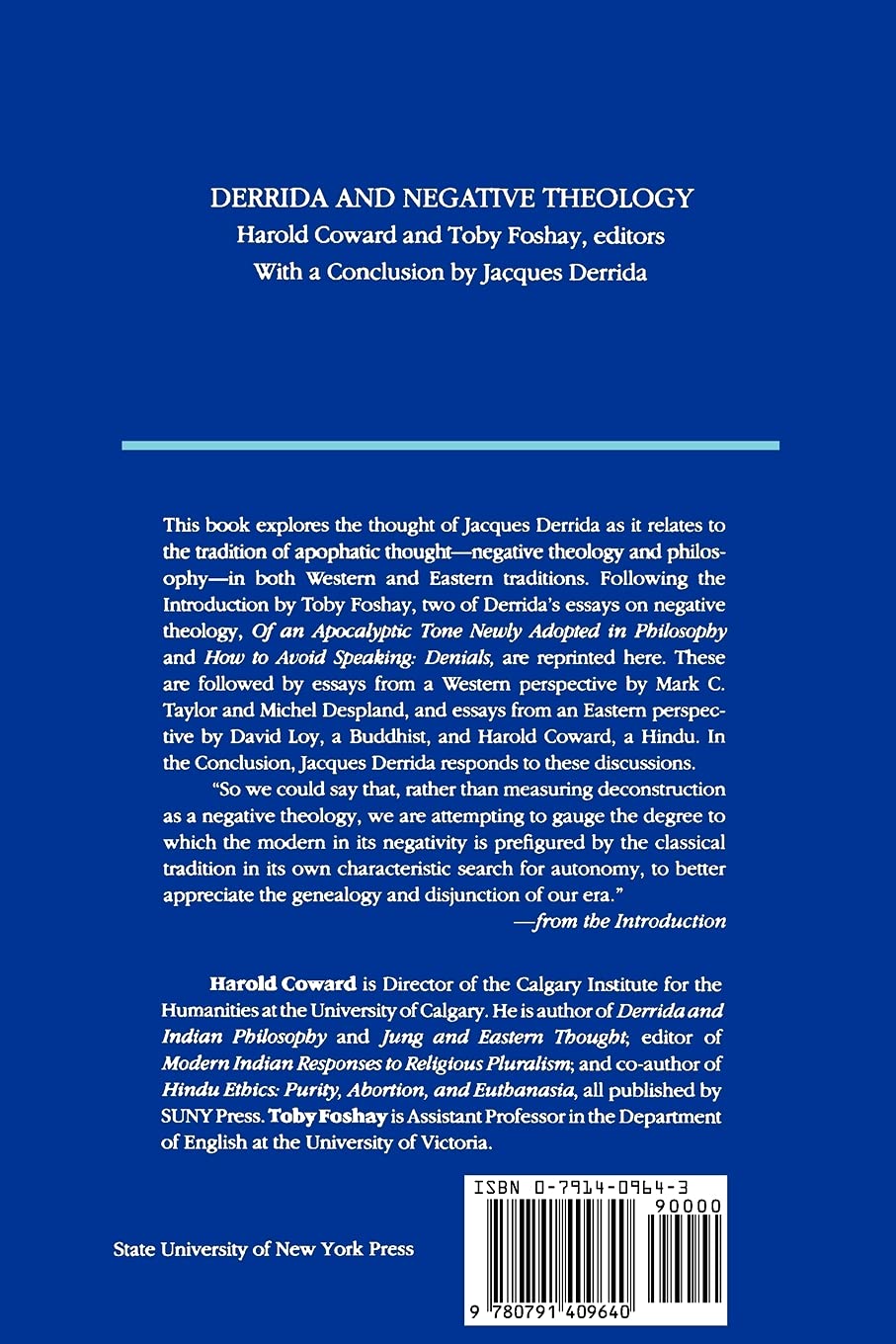 Derrida and Negative Theology