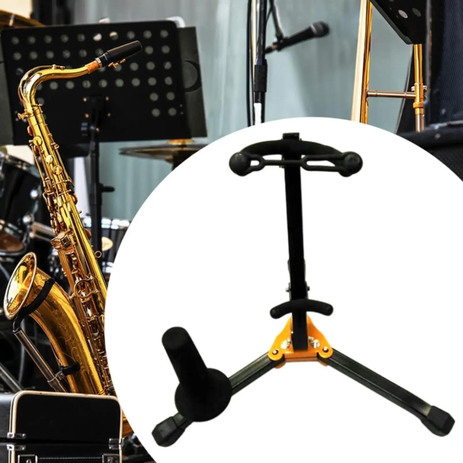 Accesorio De Instrumentos Musicales Estables Multipropósito Compacto Compacto Fácil De Transportar Saxófonos De Hierro Plegado Kit de Saxofón