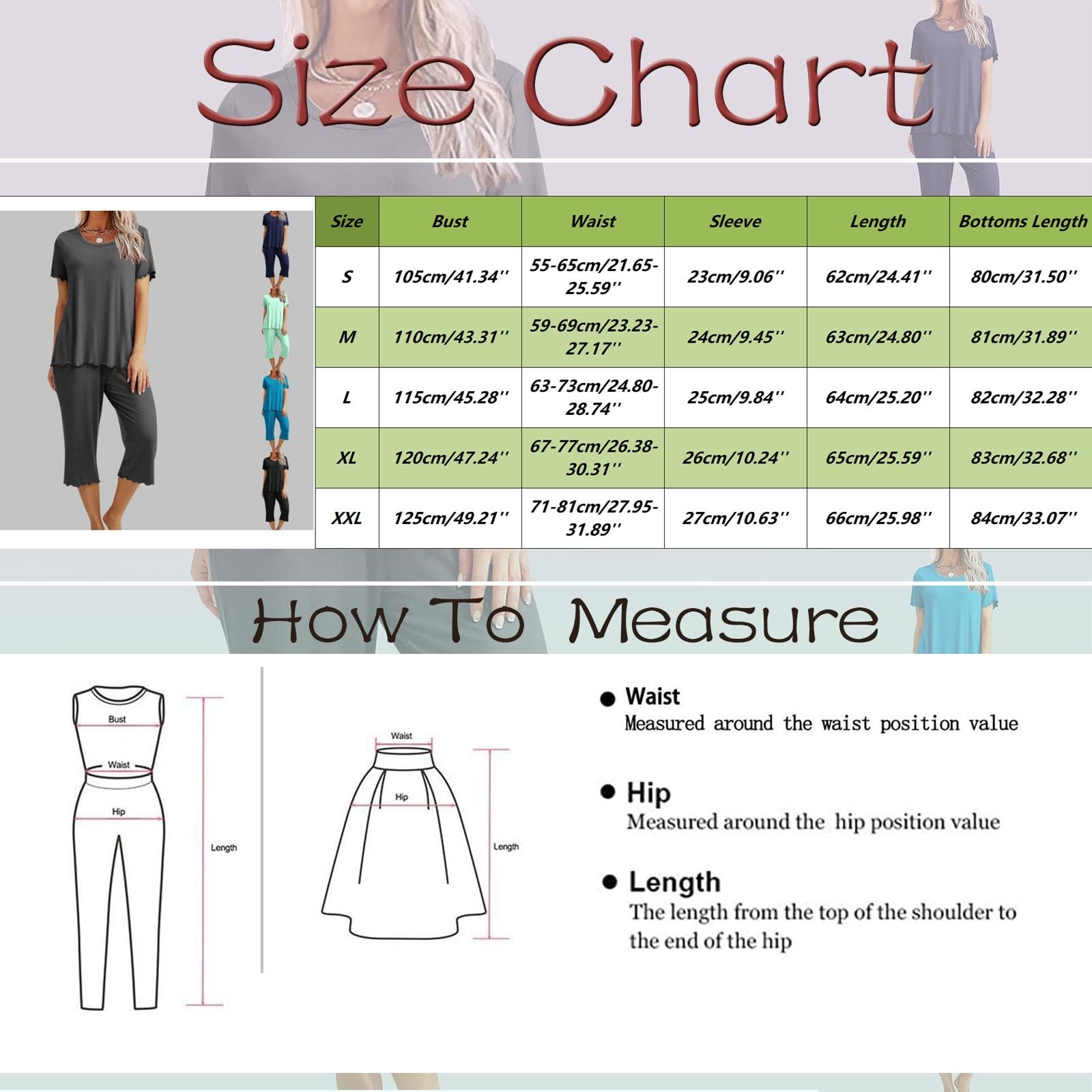 Pyjama élégant pour femme - Imprimé floral - Pyjama 2 pièces | Ensemble de pyjama avec poches - Manches courtes - Col rond et taille élastique - Pantalon de pyjama 7/8