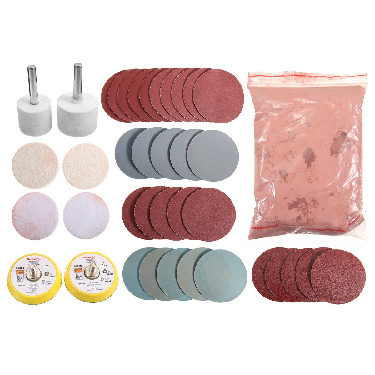 Zestaw narzędzi do polerowania szkła do głębokiego usuwania rys 230 ml podkładki szlifierskie w proszku
